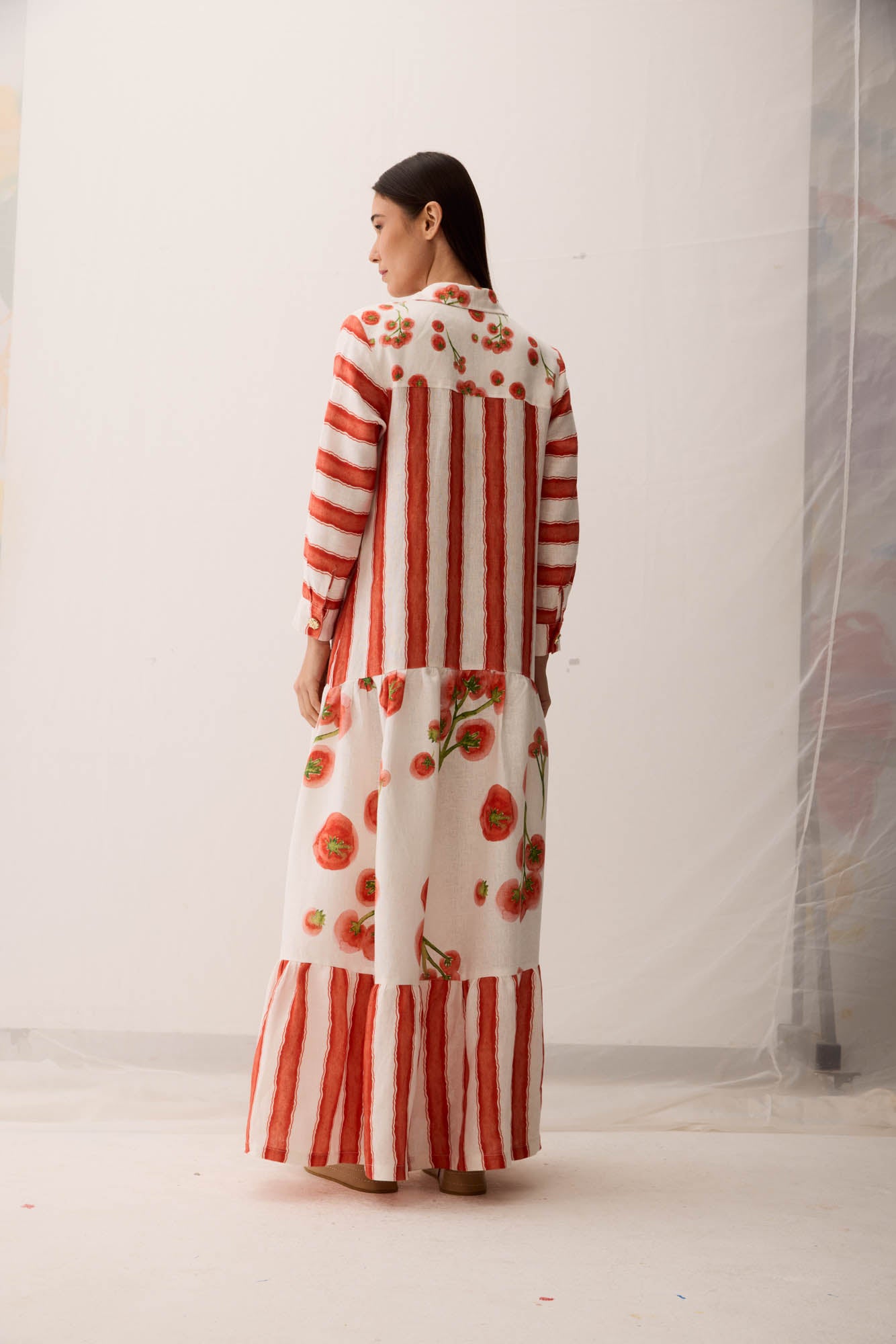 Pomodoro Mix Shirt Dress