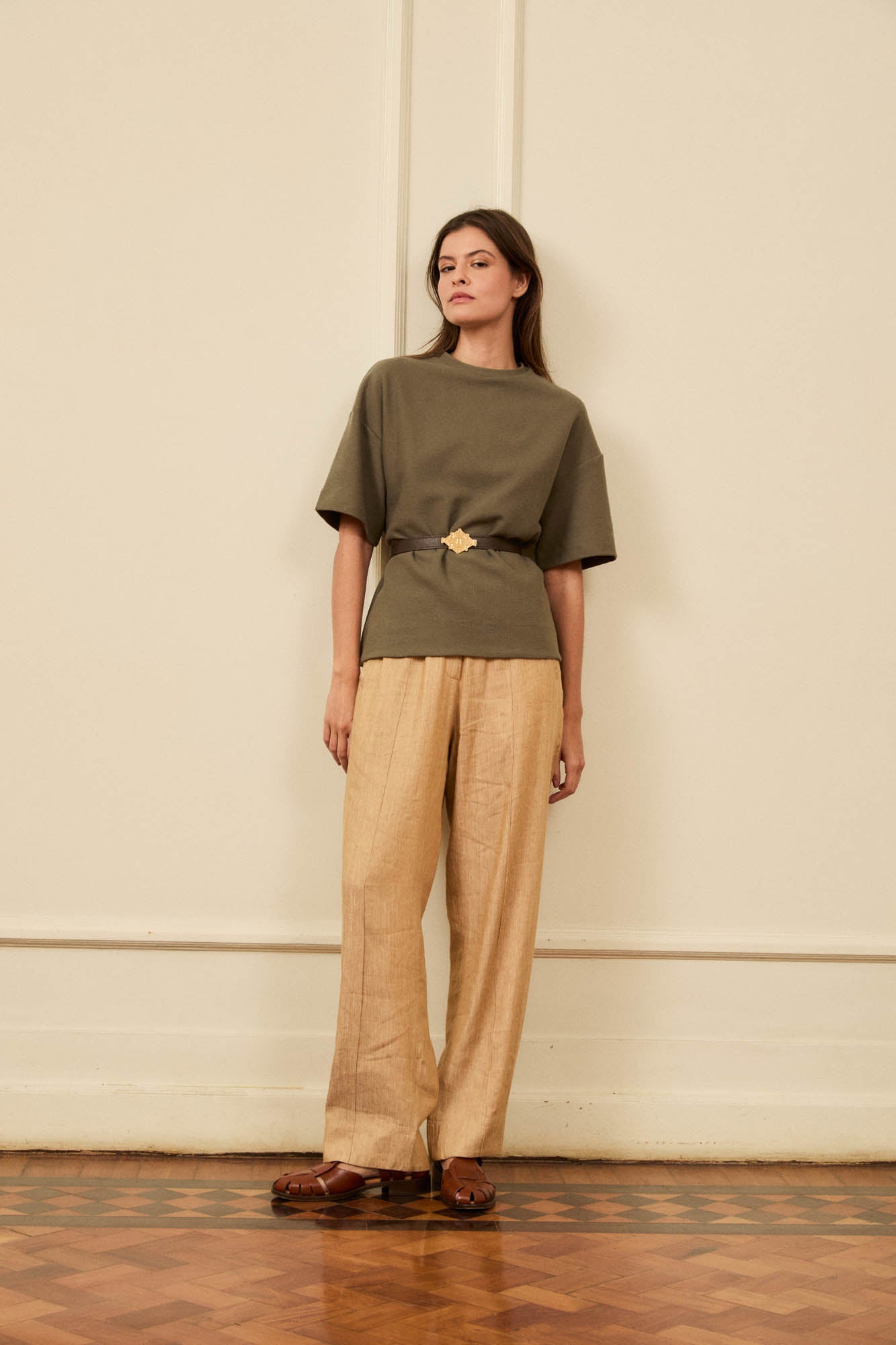 Green Pique Mesh T-Shirt