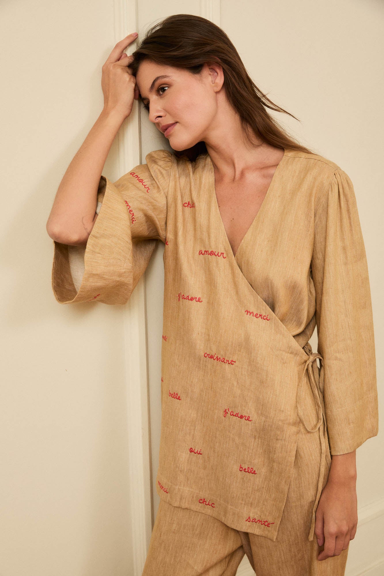 Straw Embroidered Jumpsuit
