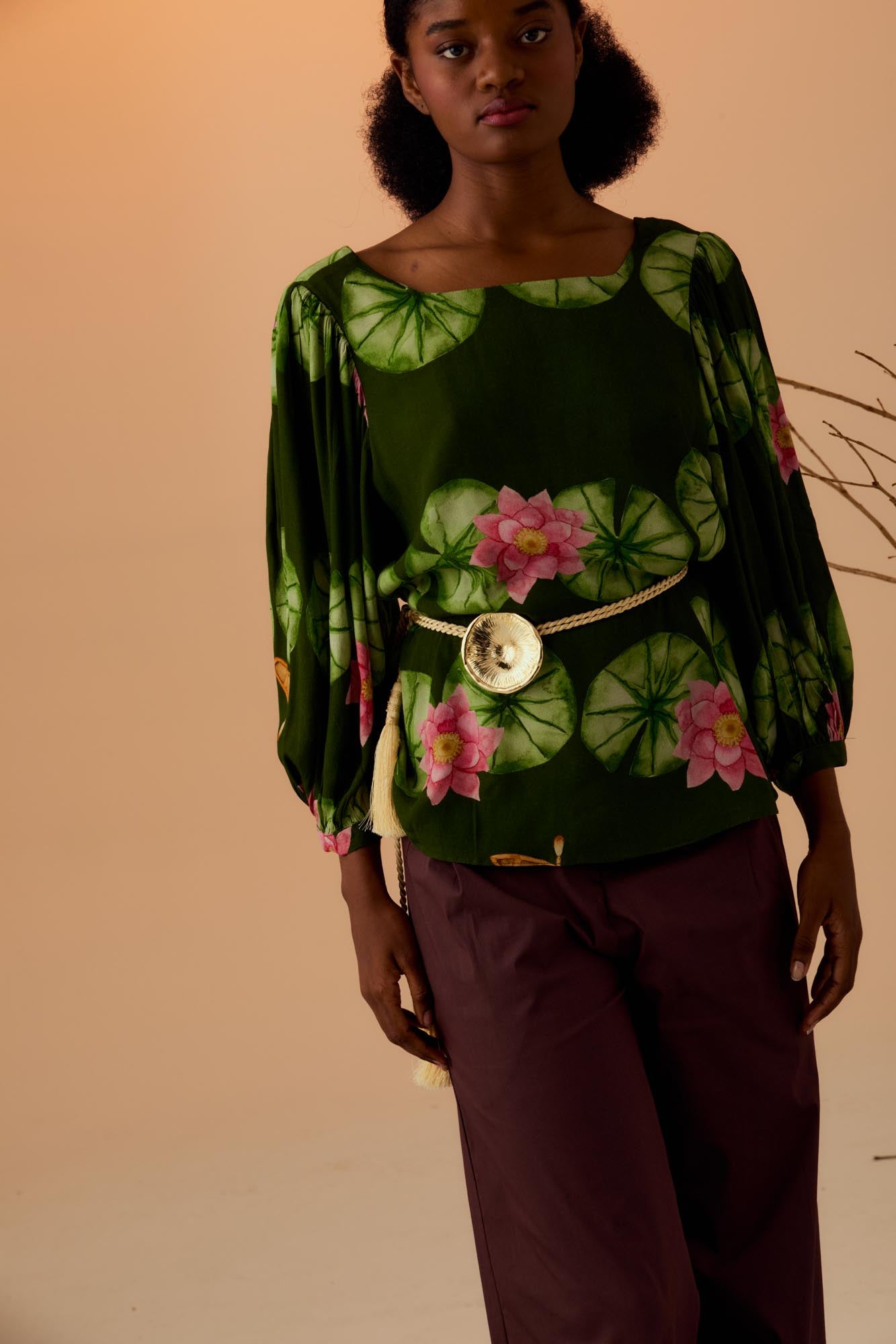 Victoria Regia Button-Down Blouse