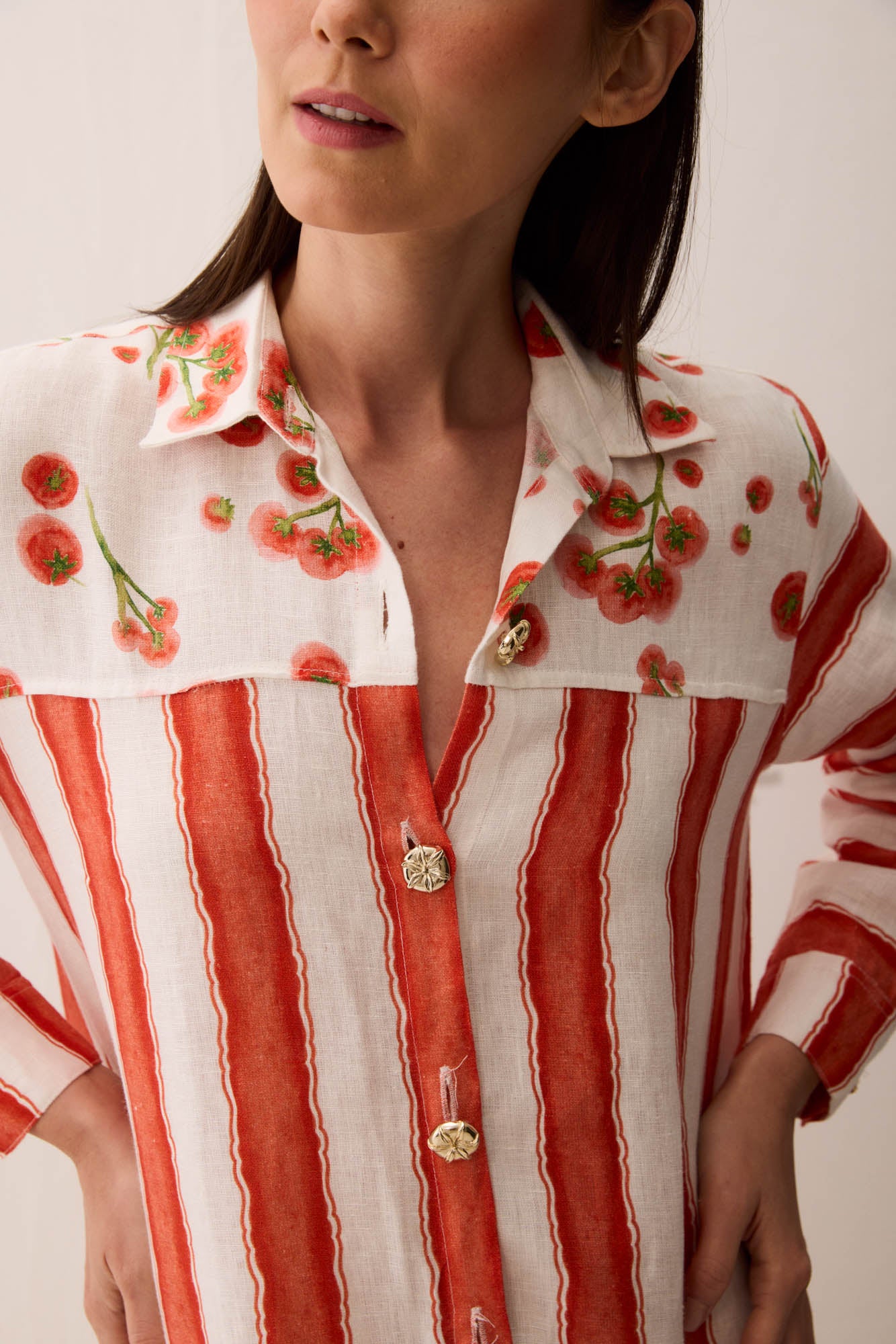 Pomodoro Mix Shirt Dress
