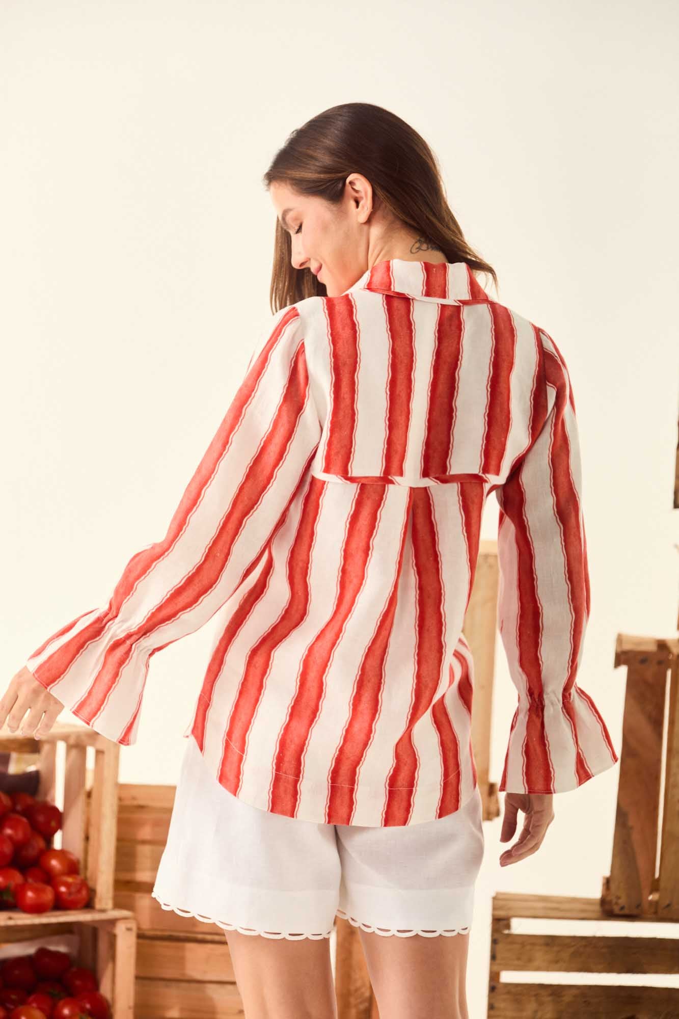 Curved Roman Collar Shirt