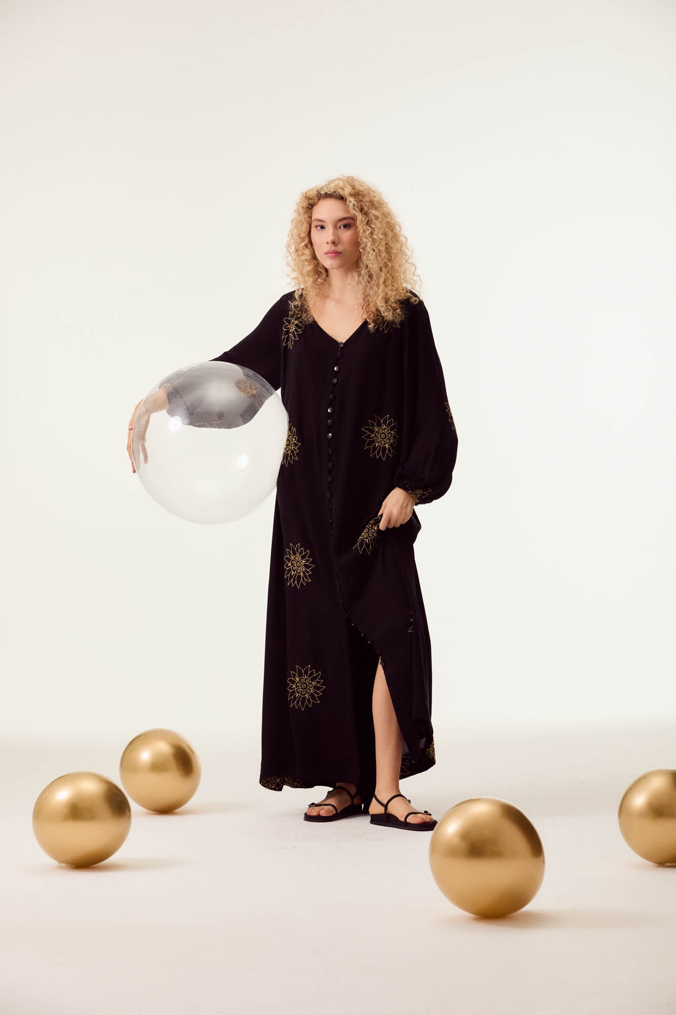Solar Eclipse Embroidered Dress