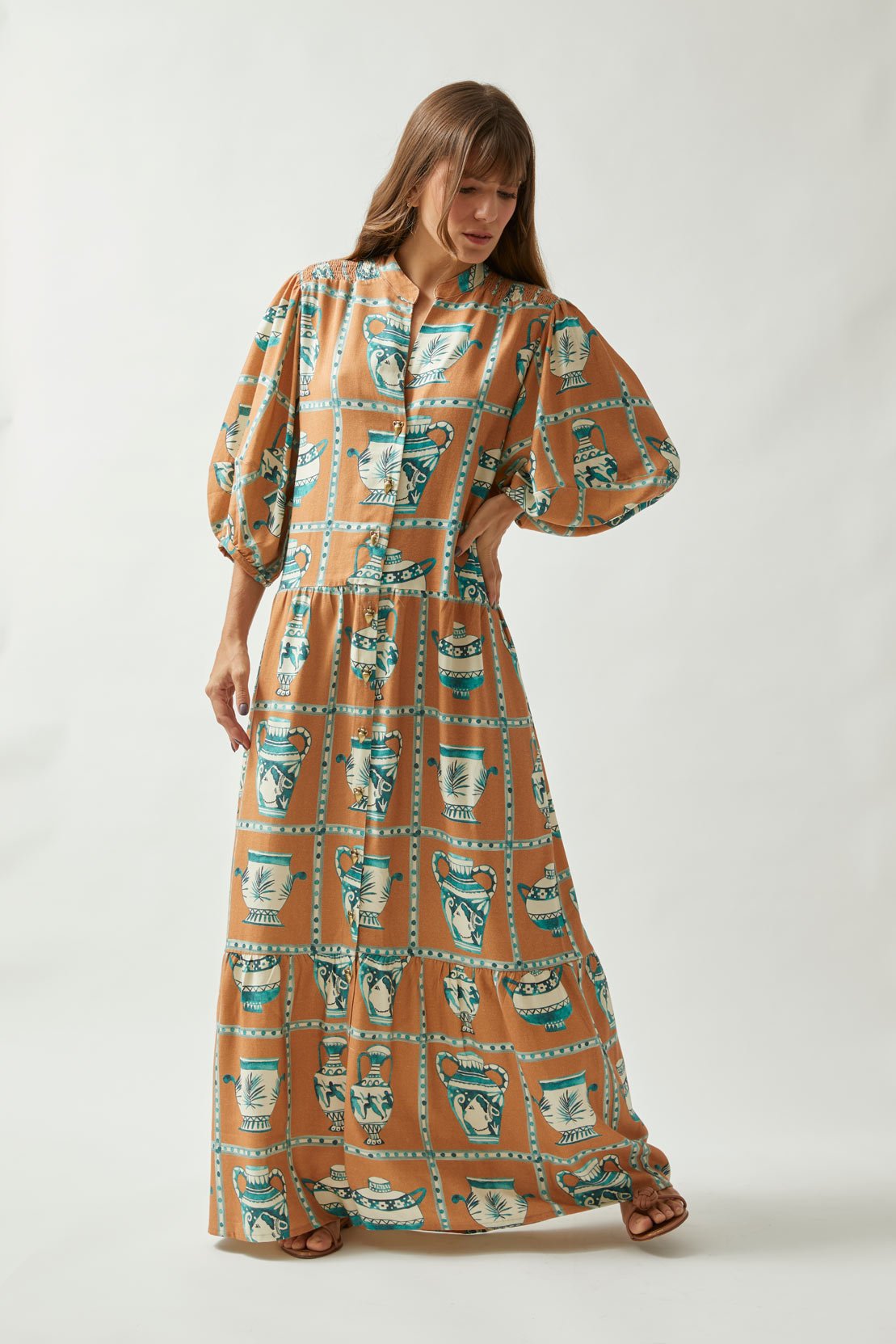Vestido Ombro Lastex Amphora Quente