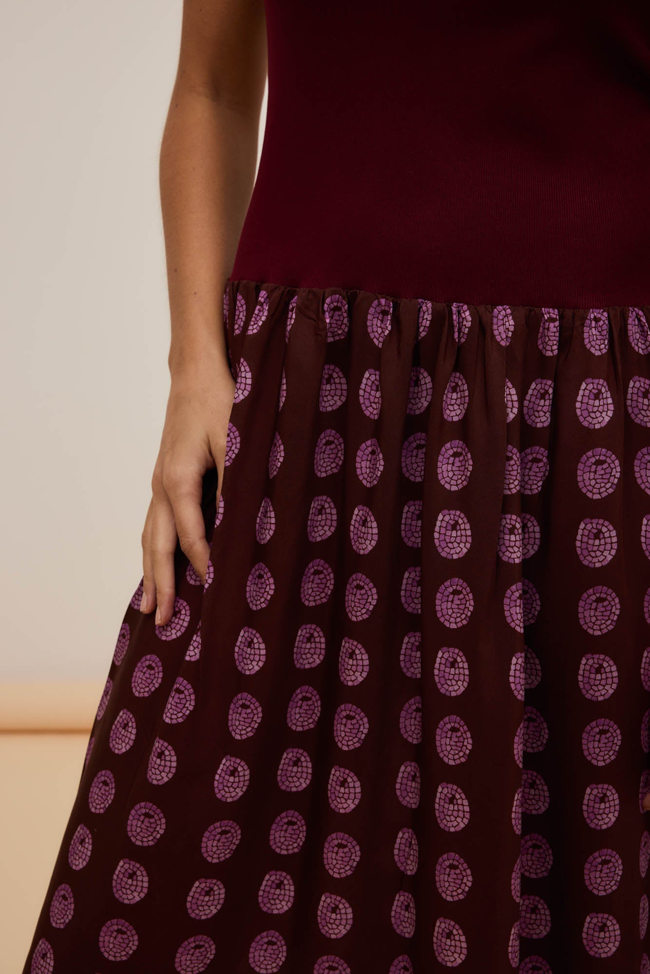 Vestido Mix Malha Oliva