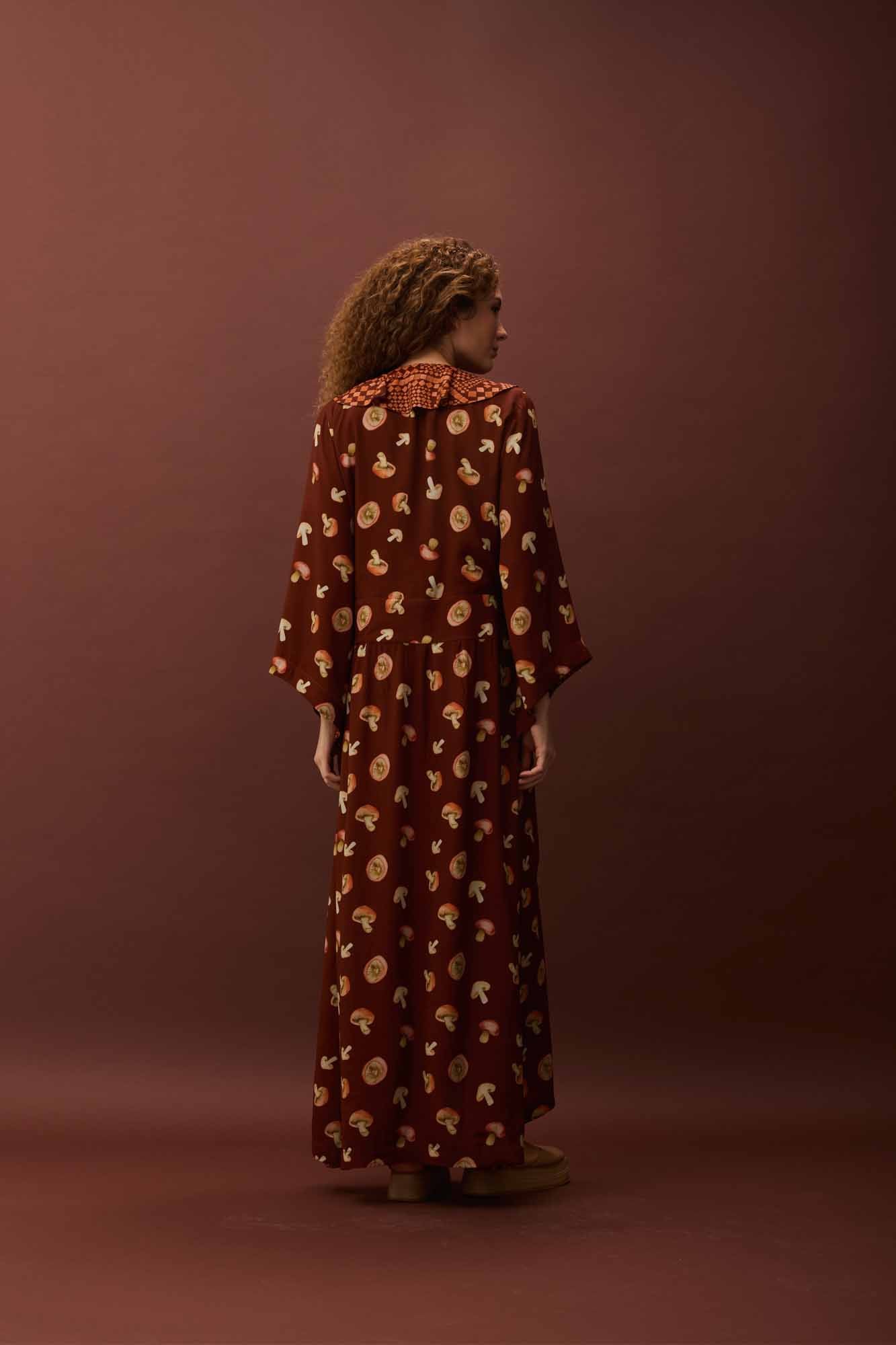 Vestido Decote V Funghi