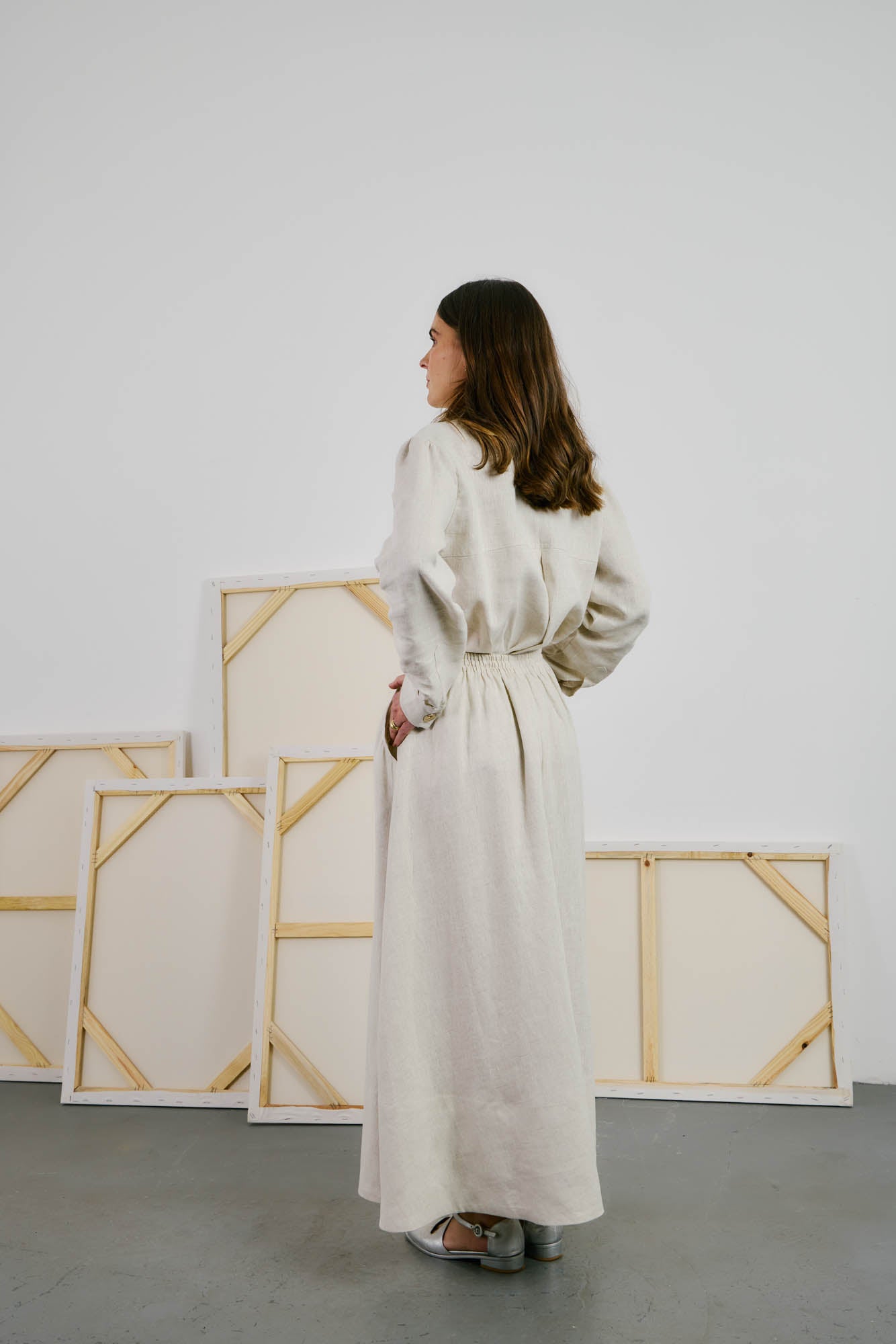 Natural Linen Skirt