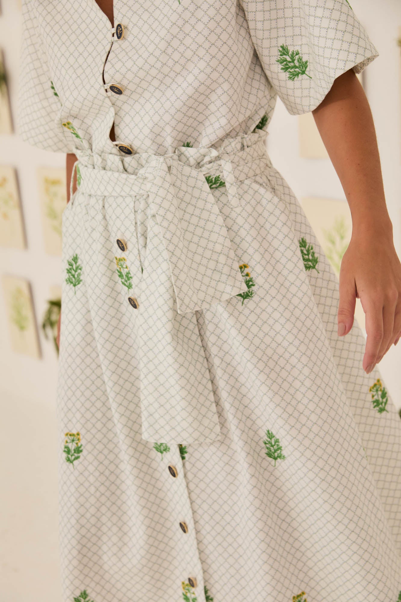 Embroidered Dill Skirt