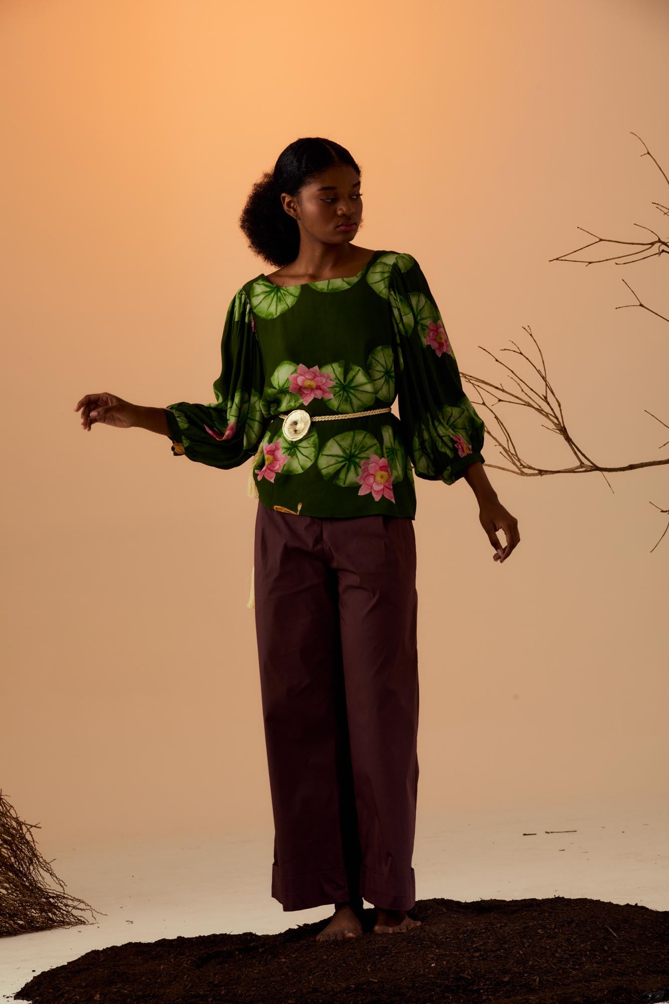 Victoria Regia Button-Down Blouse