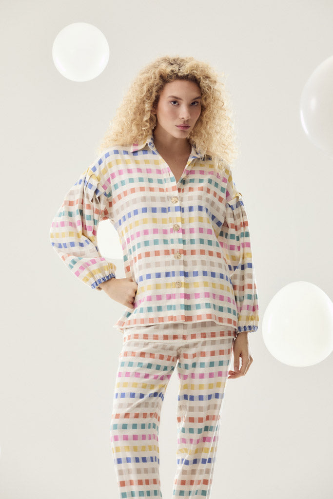 Mg Pleated Plaid Astral Shirt