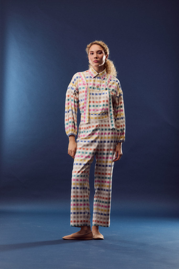 Astral Plaid Overalls