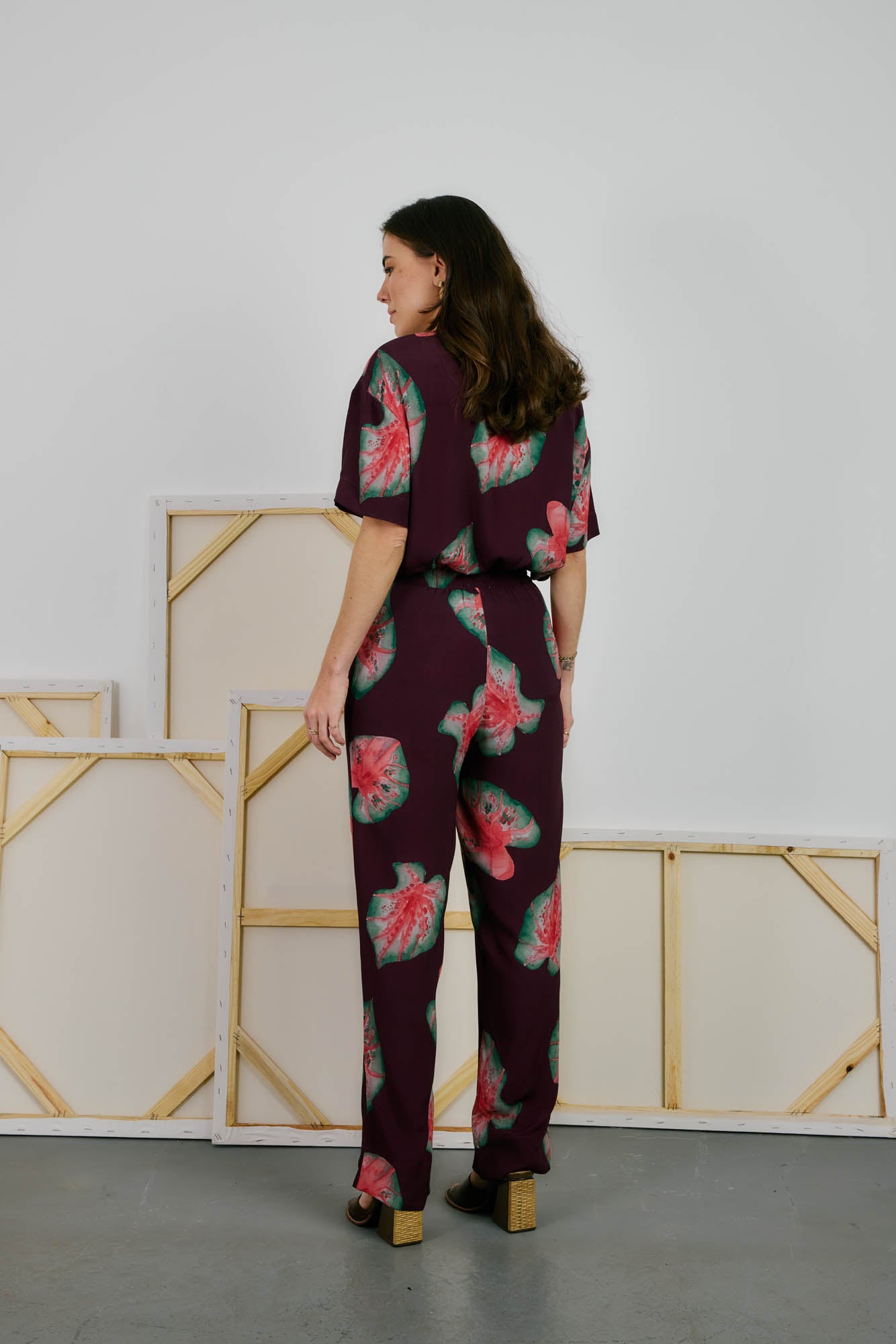 Caladium Print Trousers