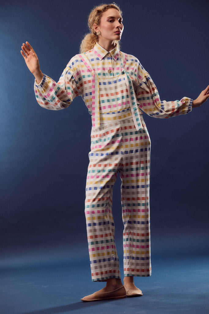 Astral Plaid Overalls