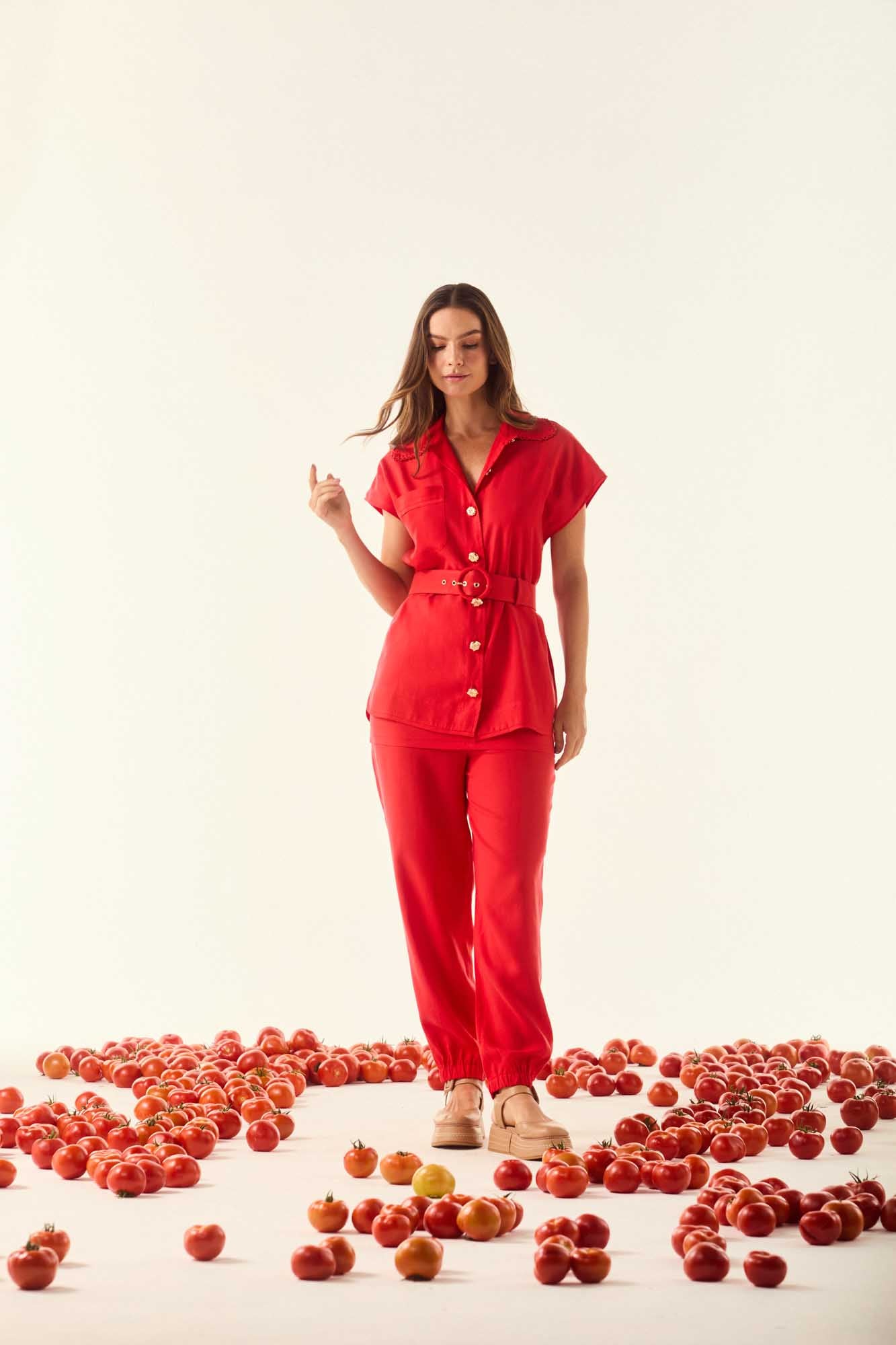 Red Bloody Mary Blouse