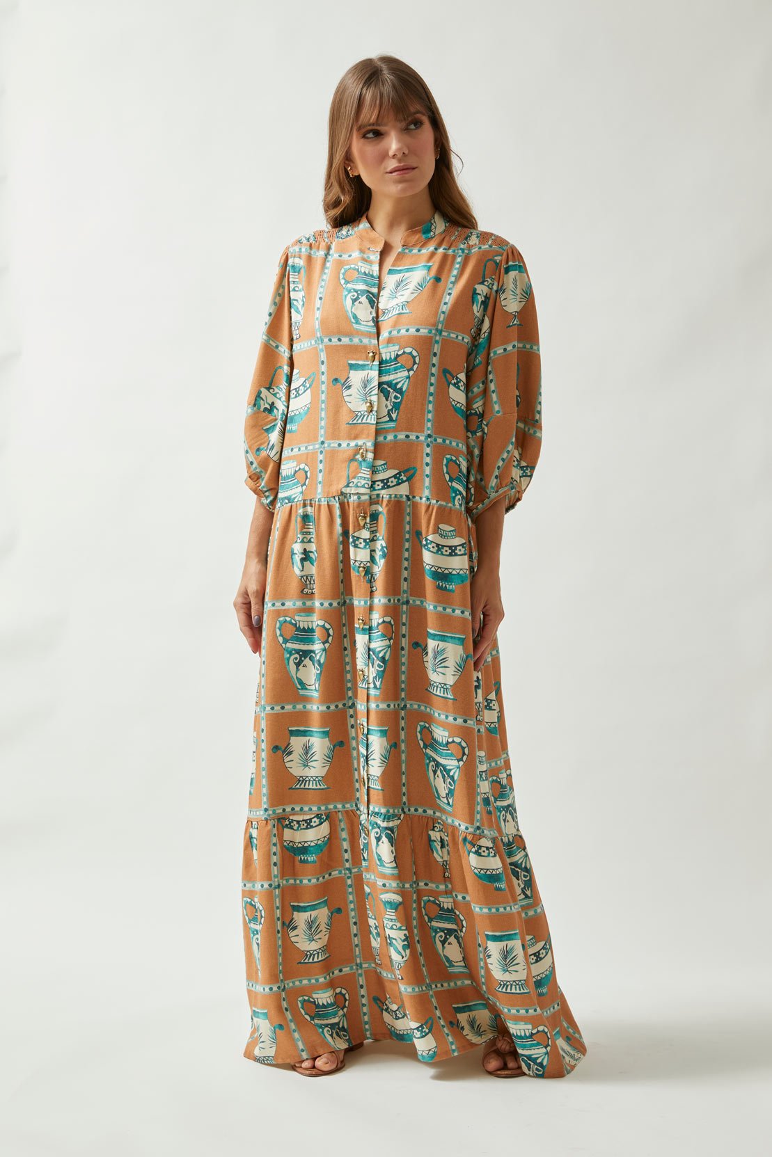 Vestido Ombro Lastex Amphora Quente