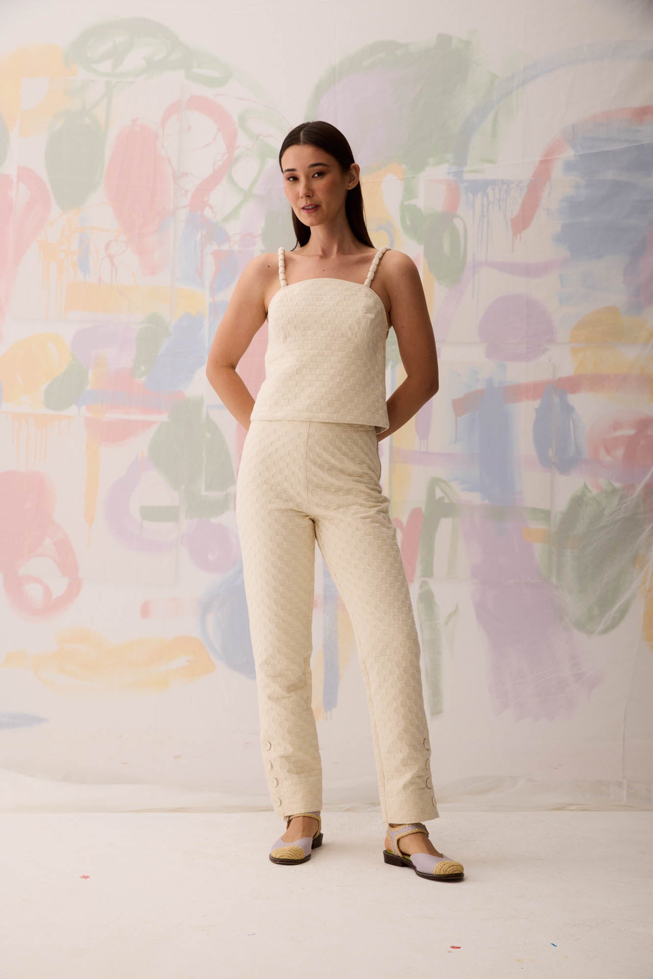 Mesh Strappy Blouse