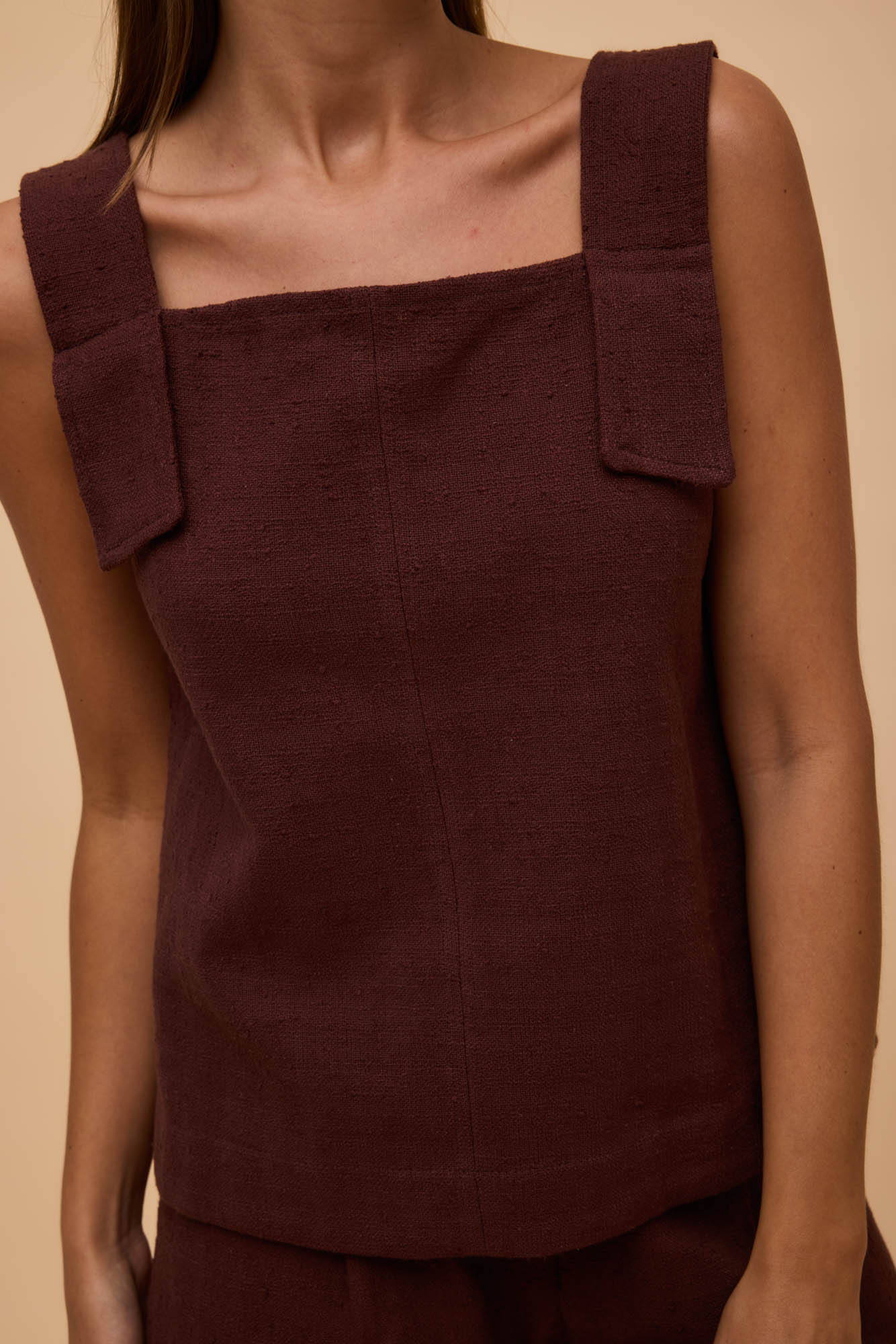 Blusa Alça Marrom Terra