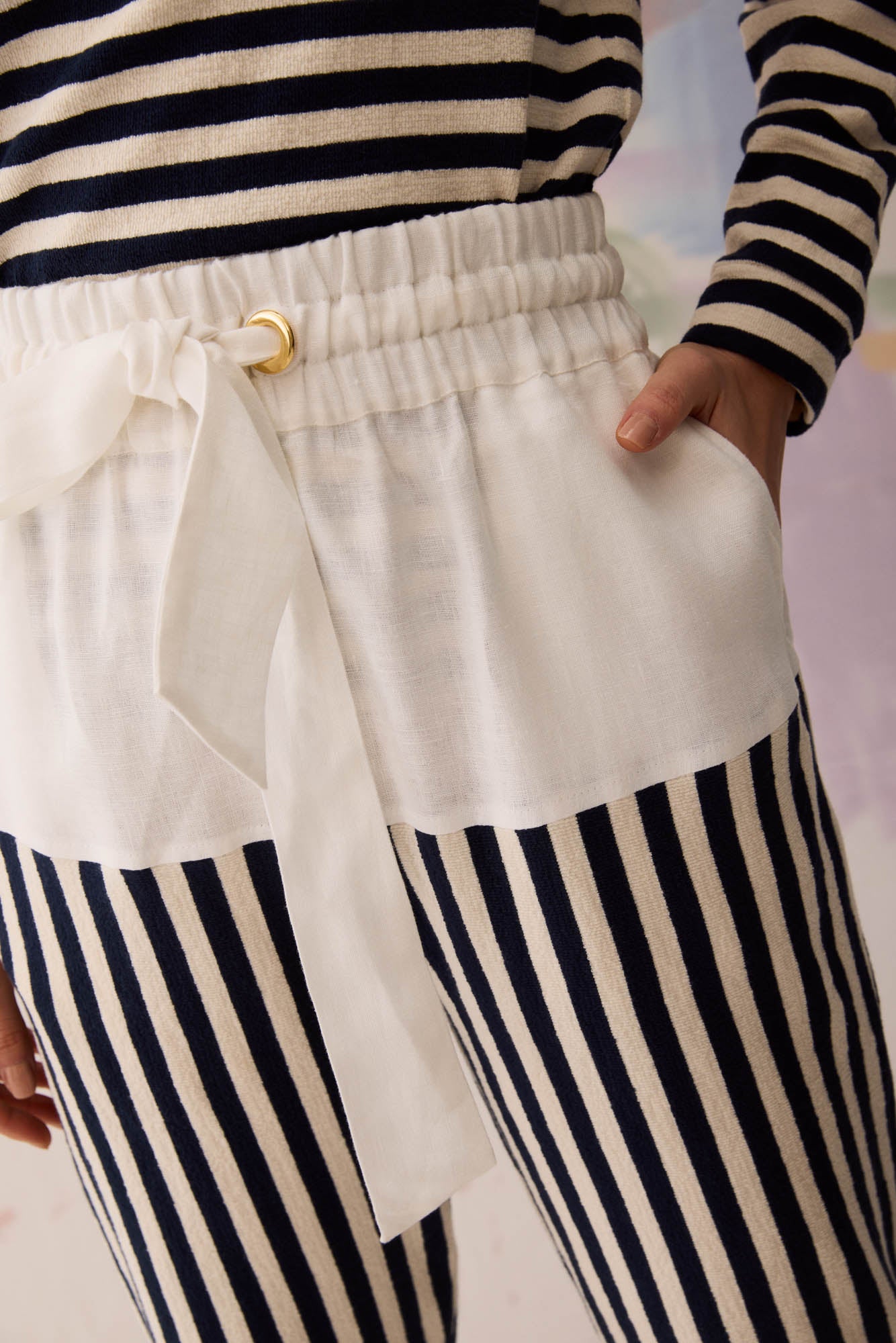Linen Waistband Pants