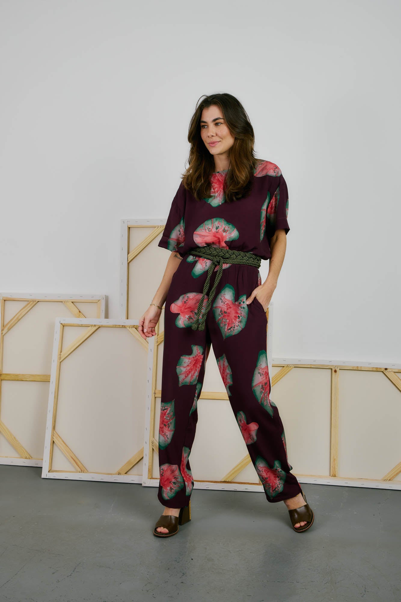 Caladium Print Trousers