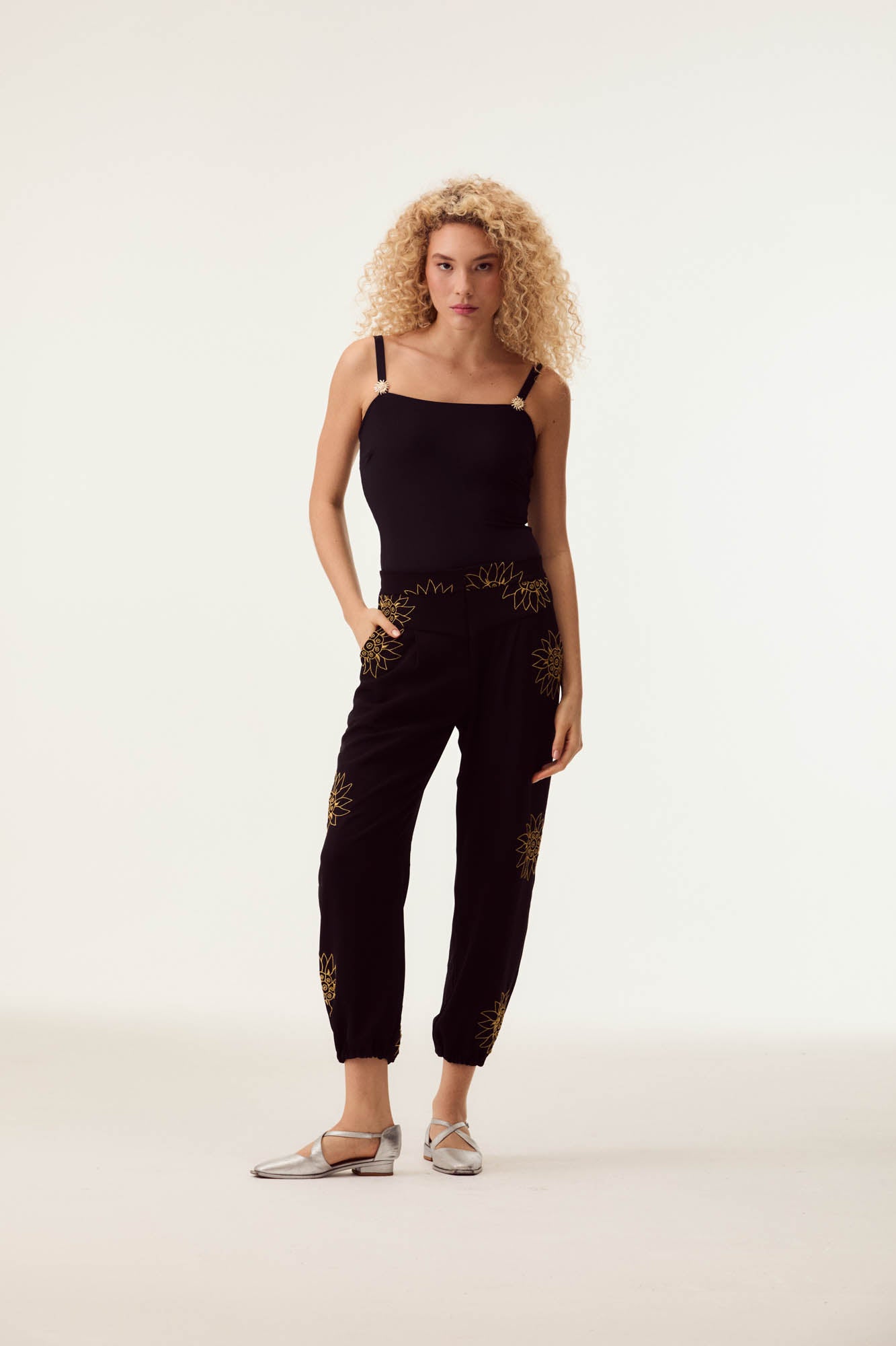 Solar Eclipse Embroidered Trousers