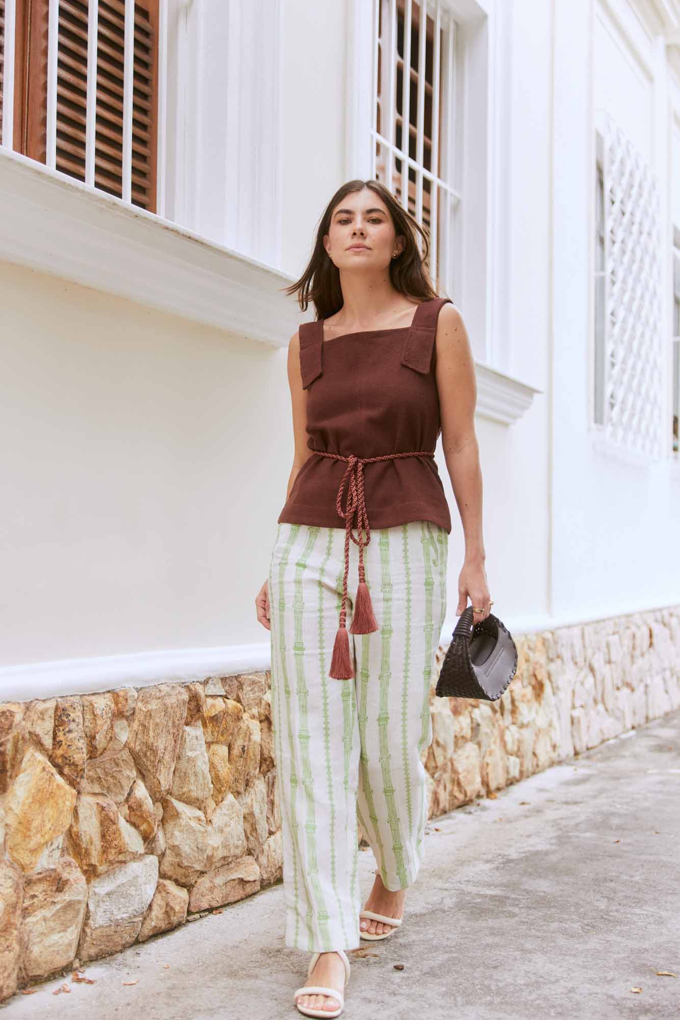 Blusa Alça Marrom Terra