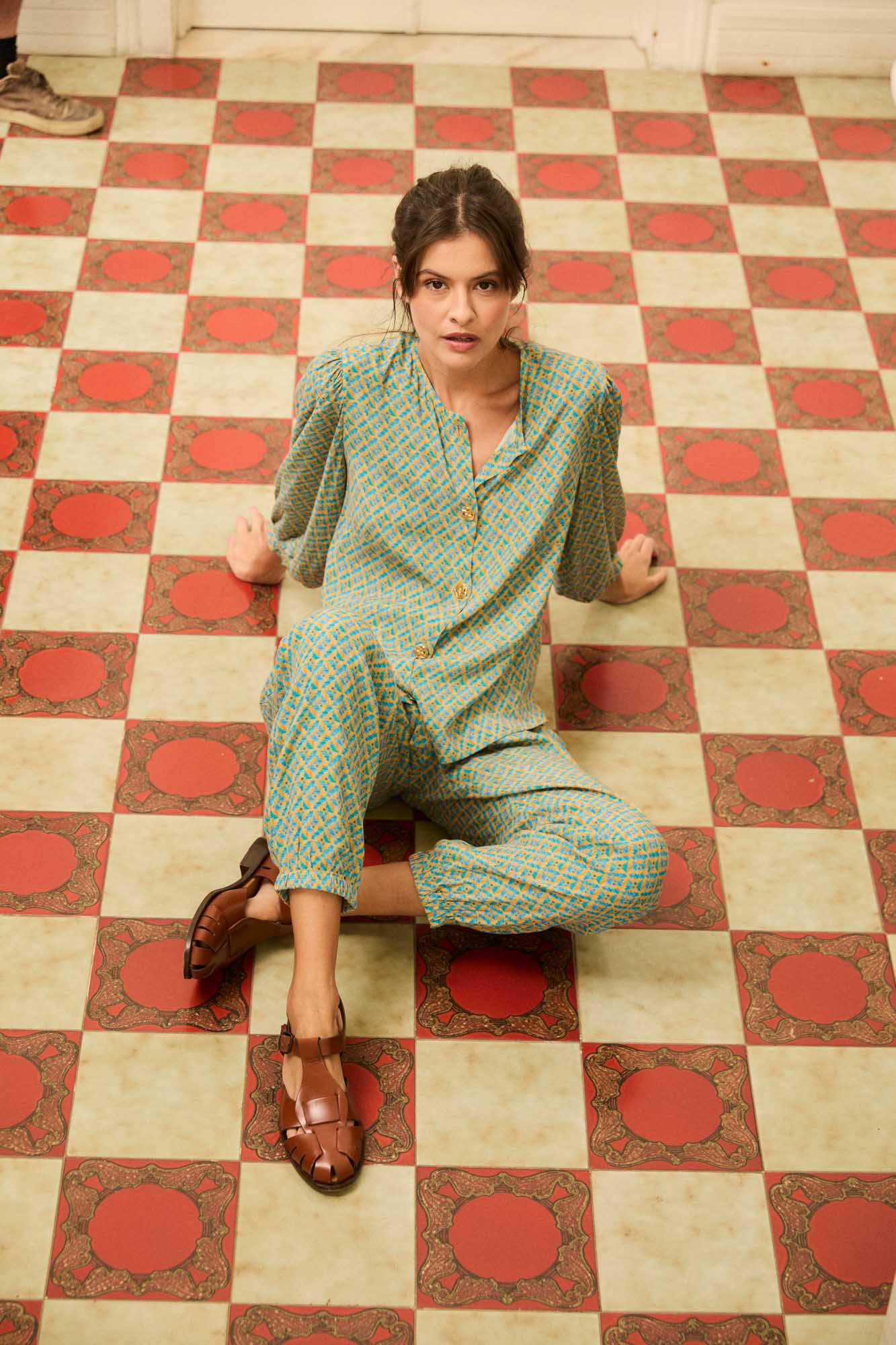 Bali Pants Est. Blue Trellis