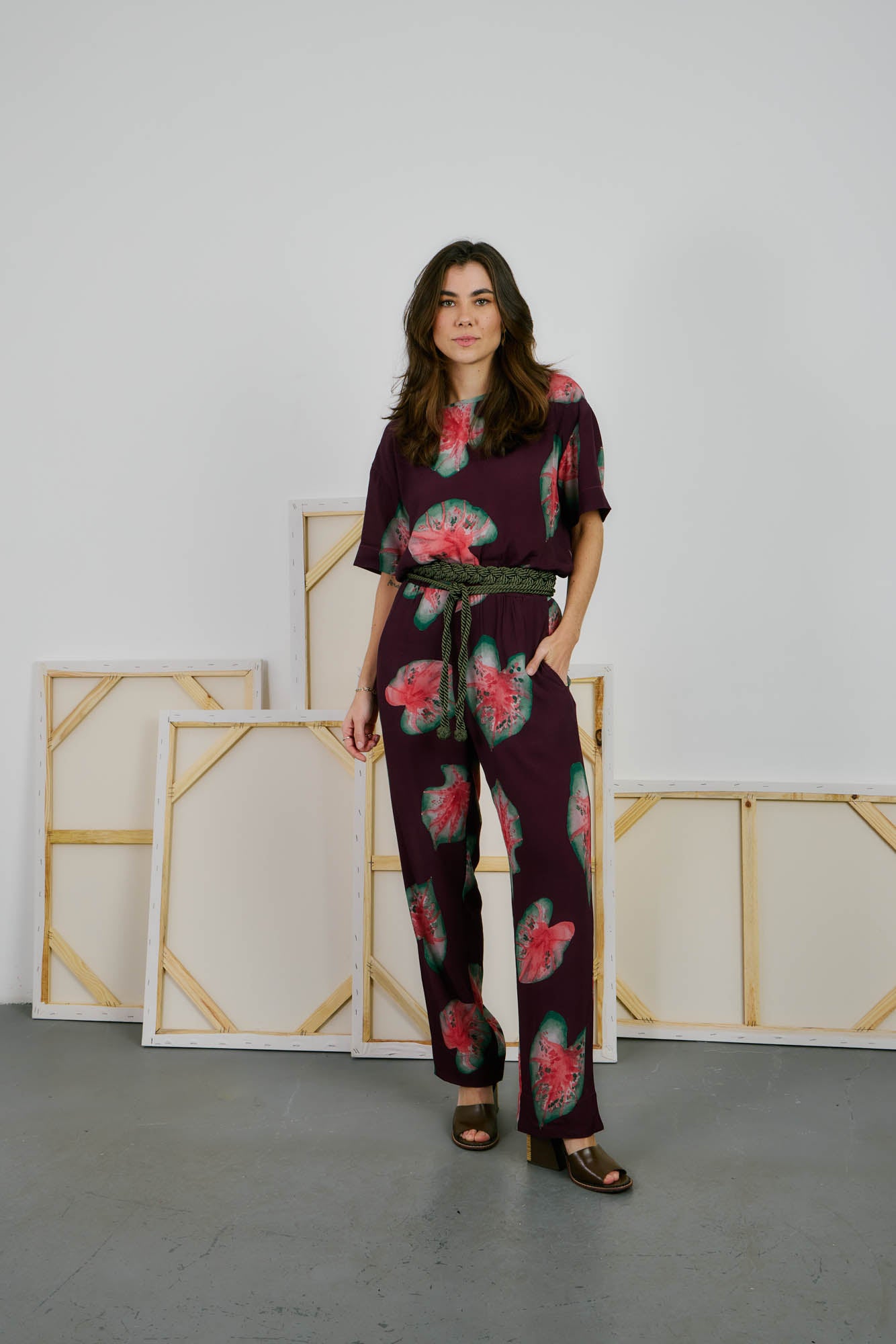 Caladium Print Trousers