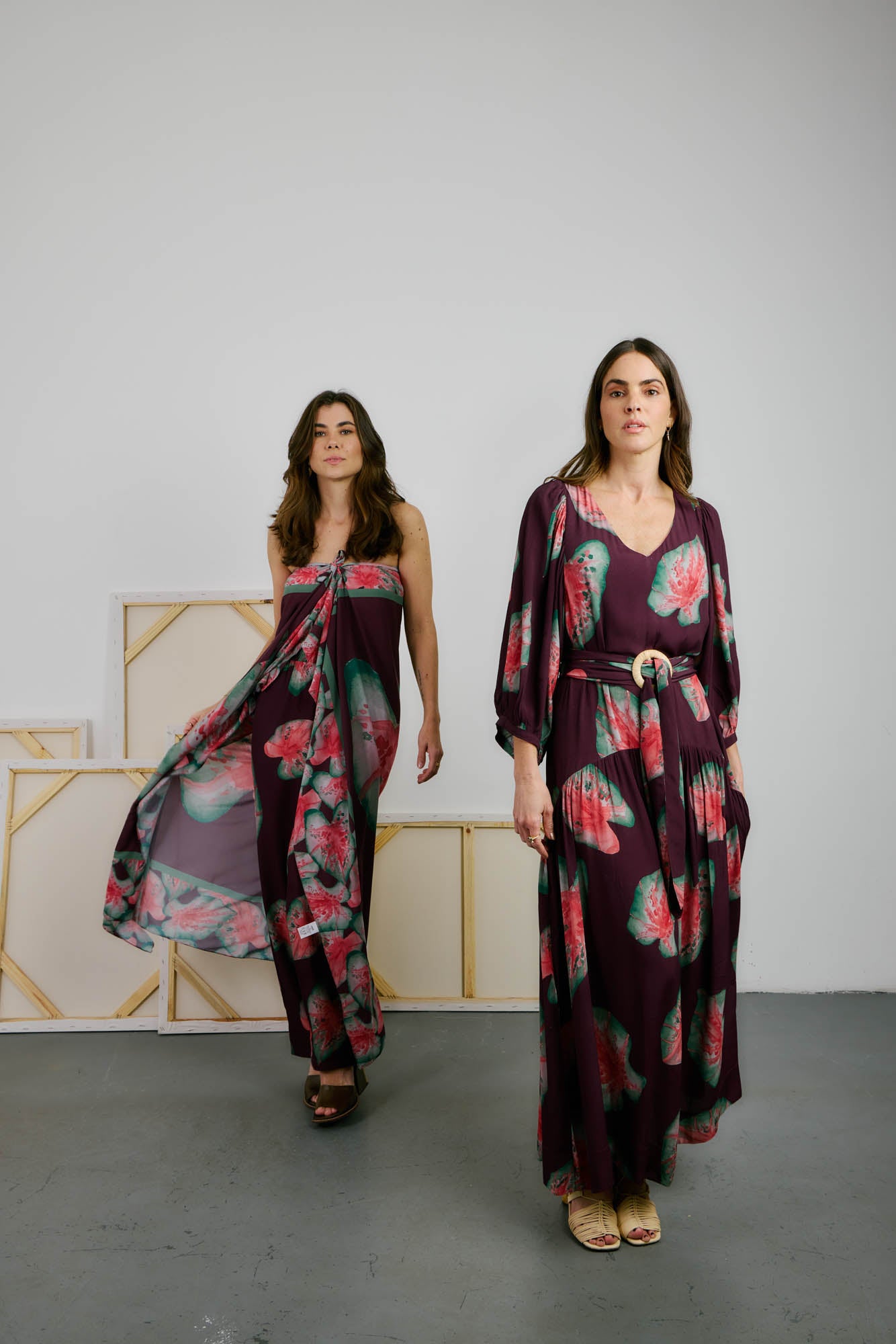 Caladium Print Dress