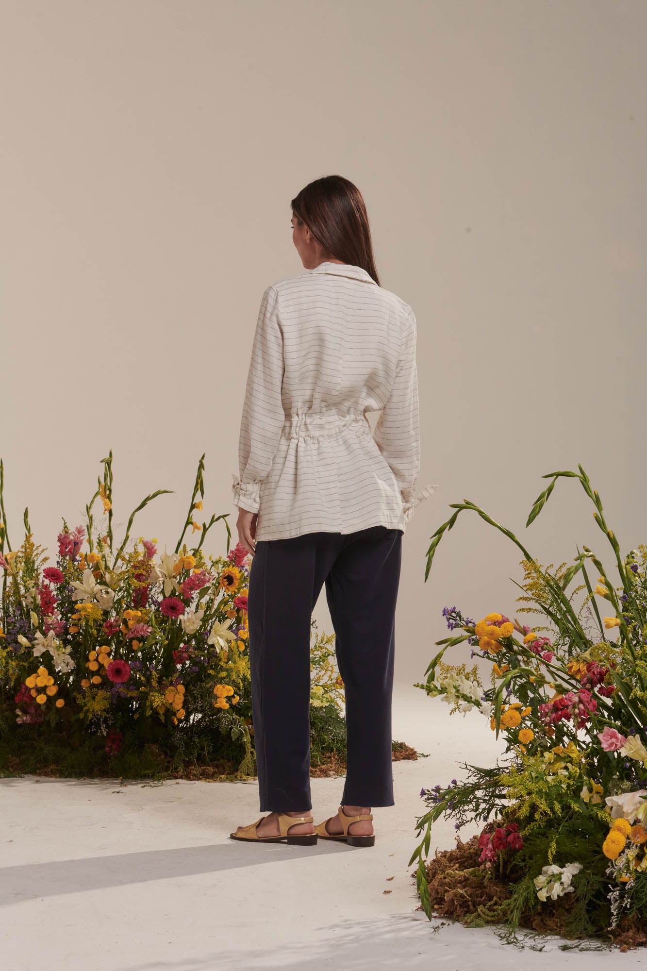 Linen pinstripe jacket