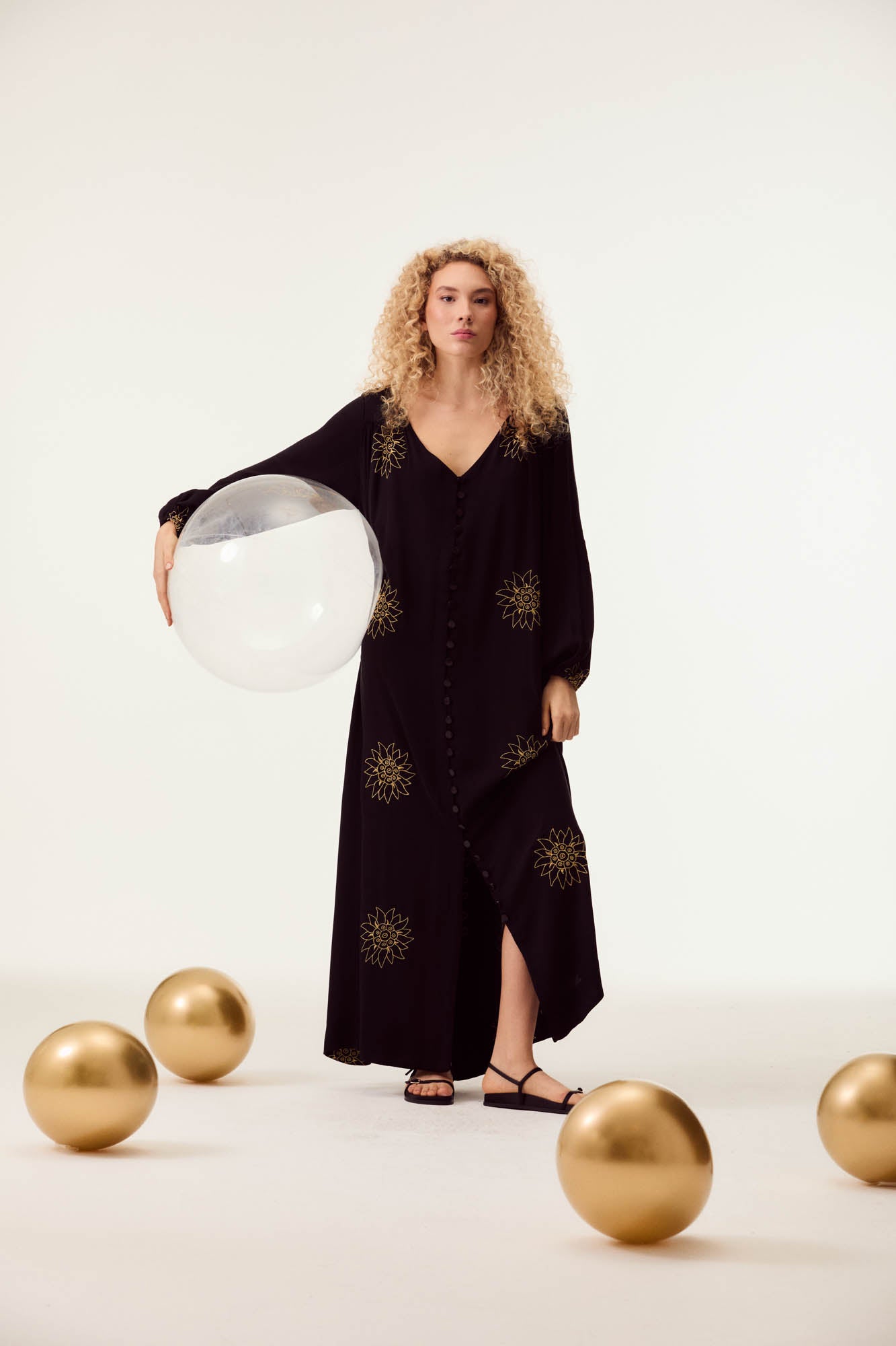 Solar Eclipse Embroidered Dress
