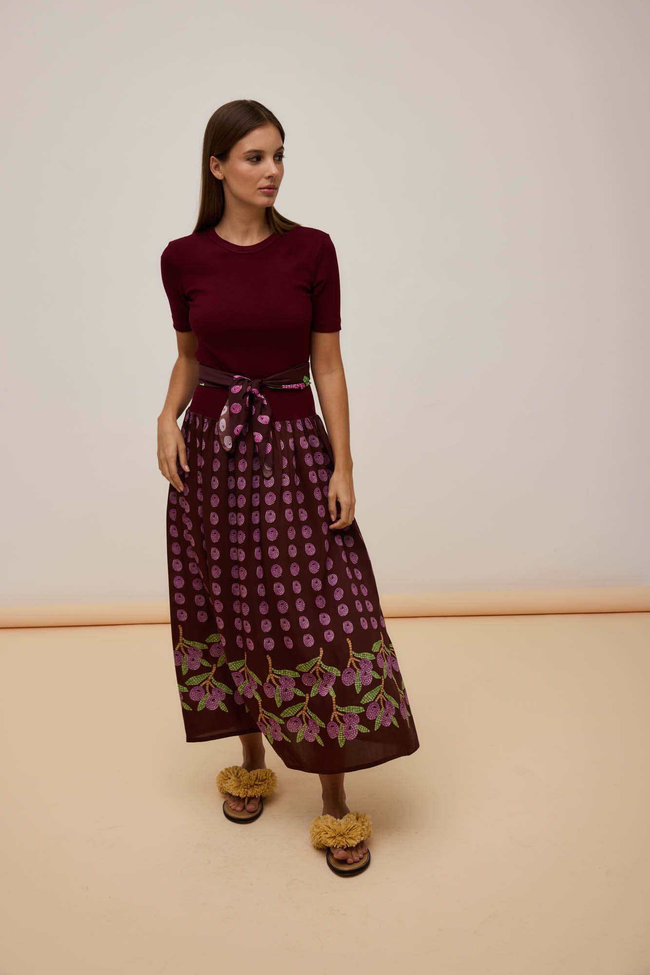 Vestido Mix Malha Oliva