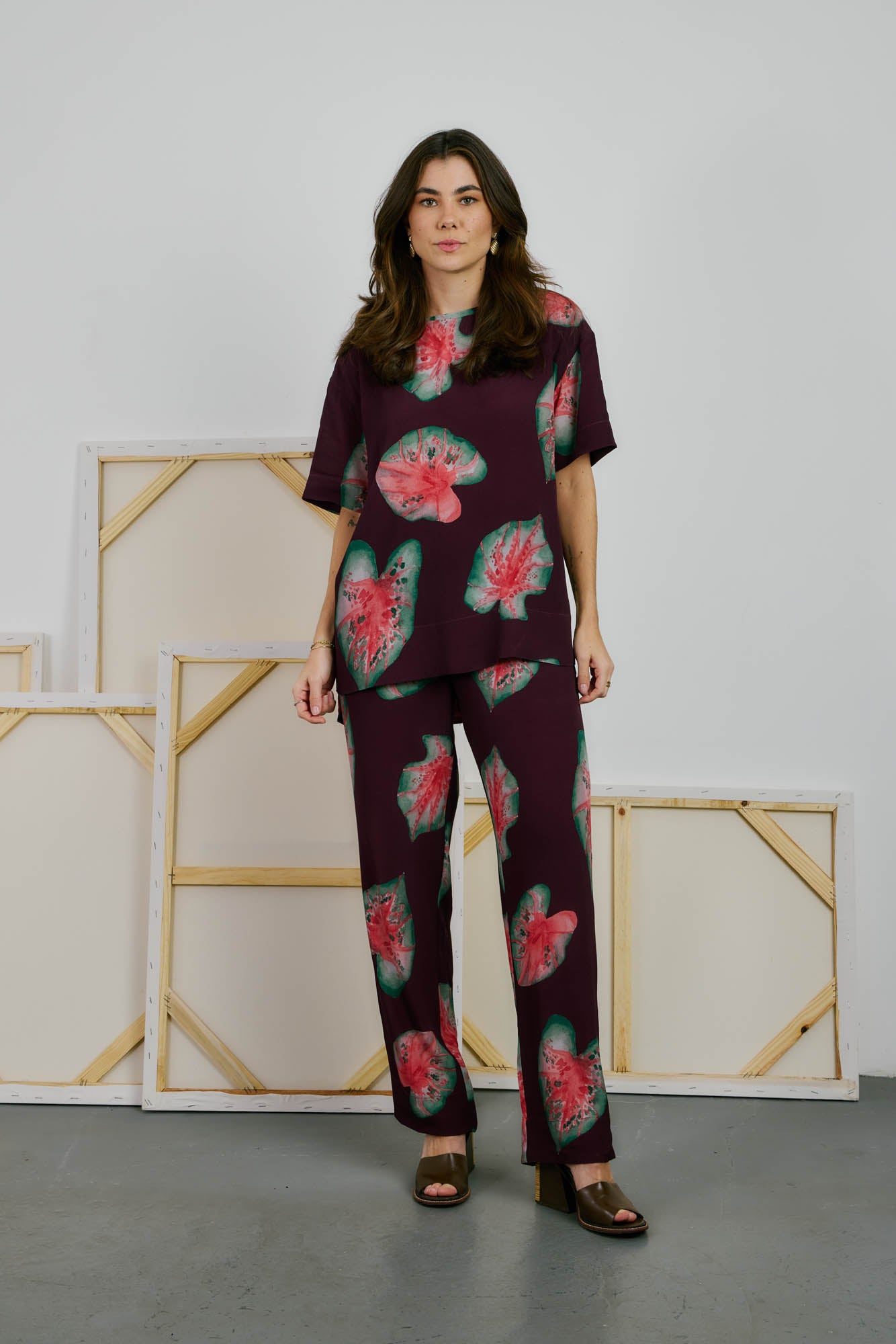 Caladium Print Blouse