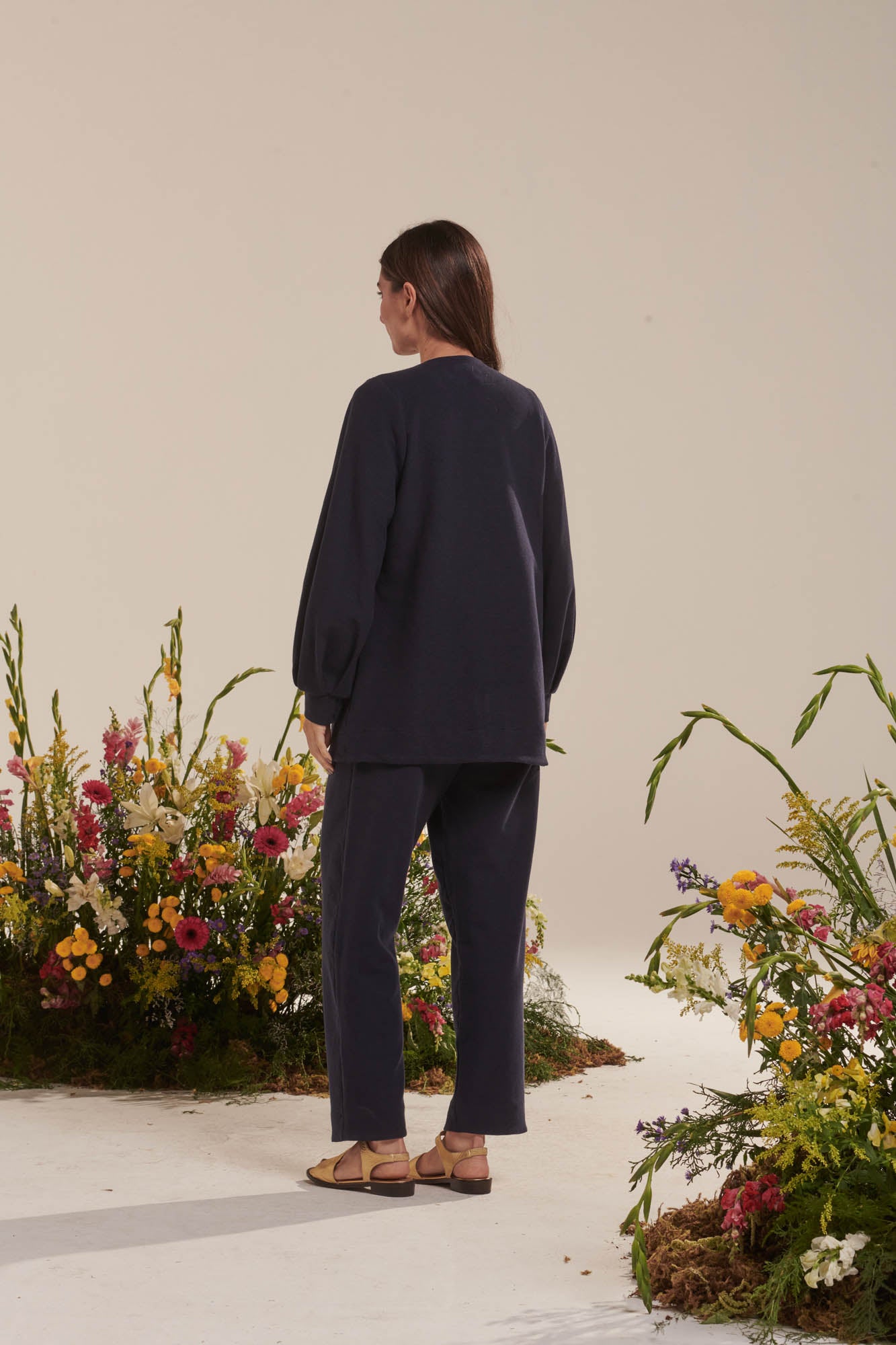 Pique knit cardigan