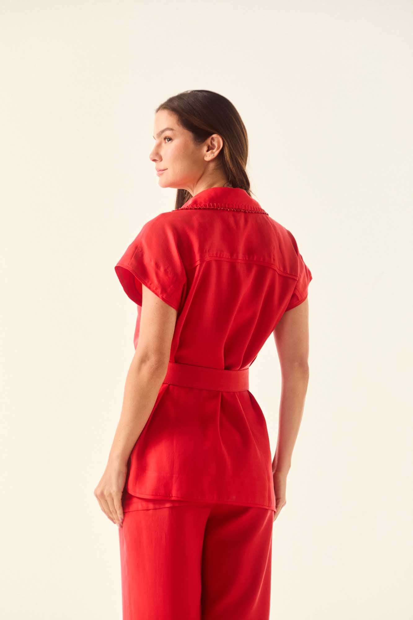 Red Bloody Mary Blouse