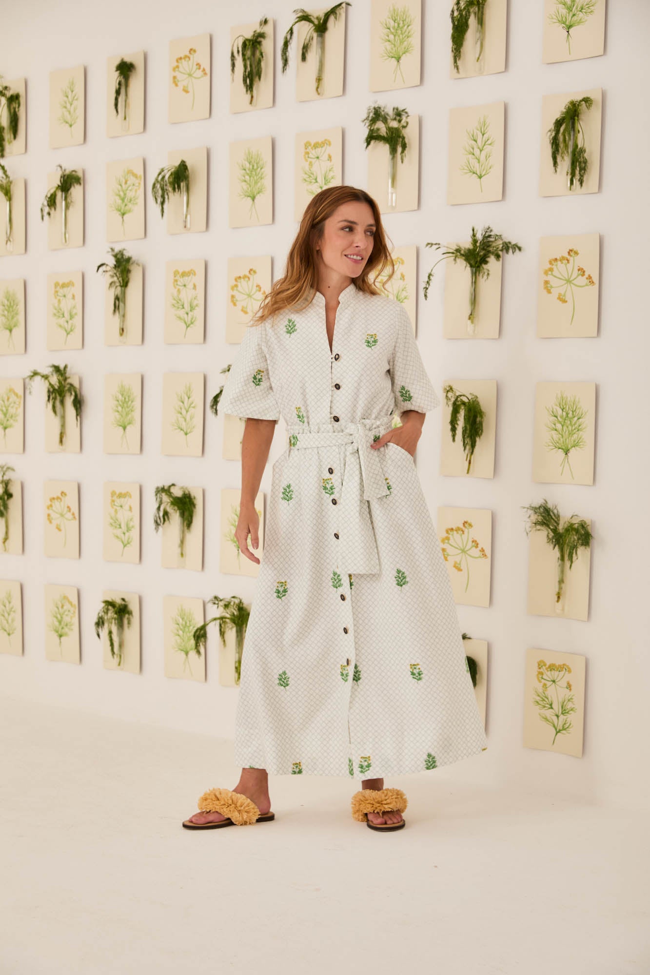 Embroidered Dill Skirt