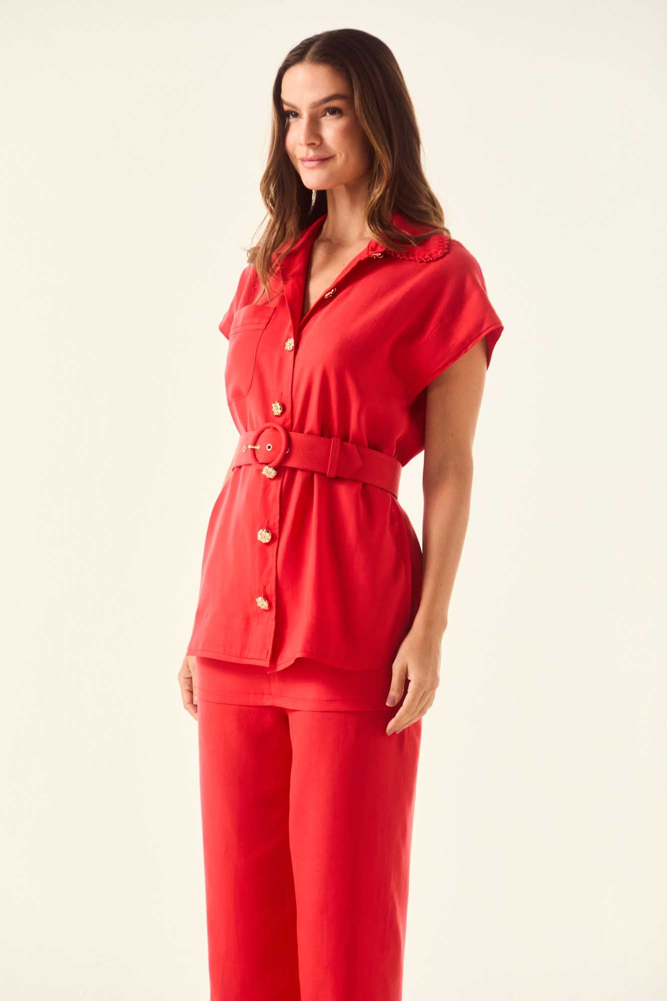 Red Bloody Mary Blouse