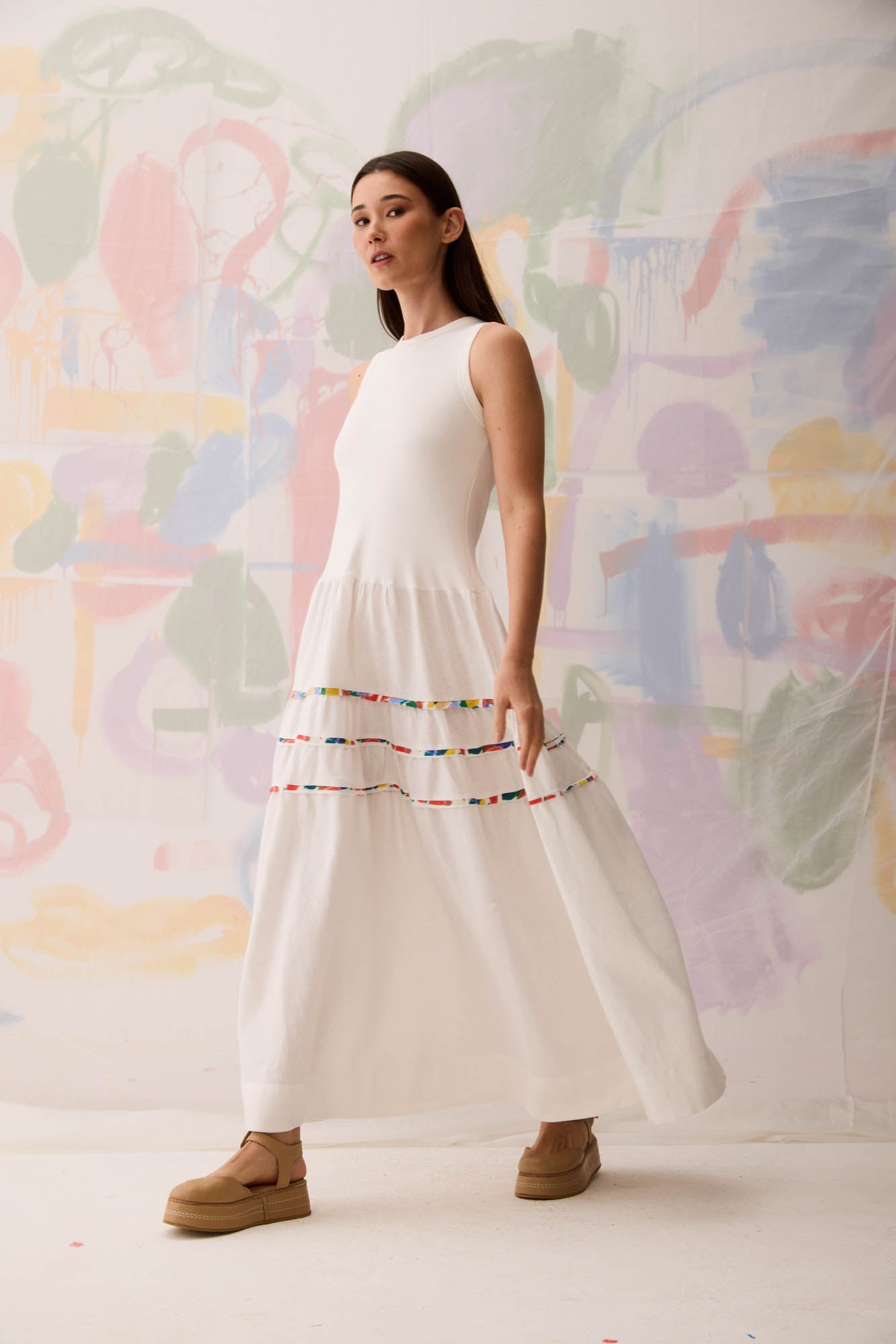 Mixed Mesh Dress