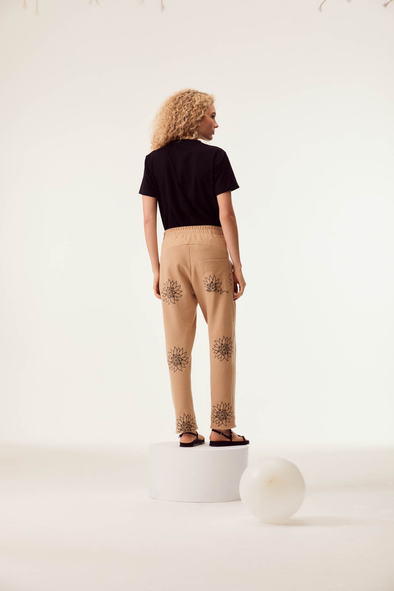 Embroidered Mesh Flap Trousers
