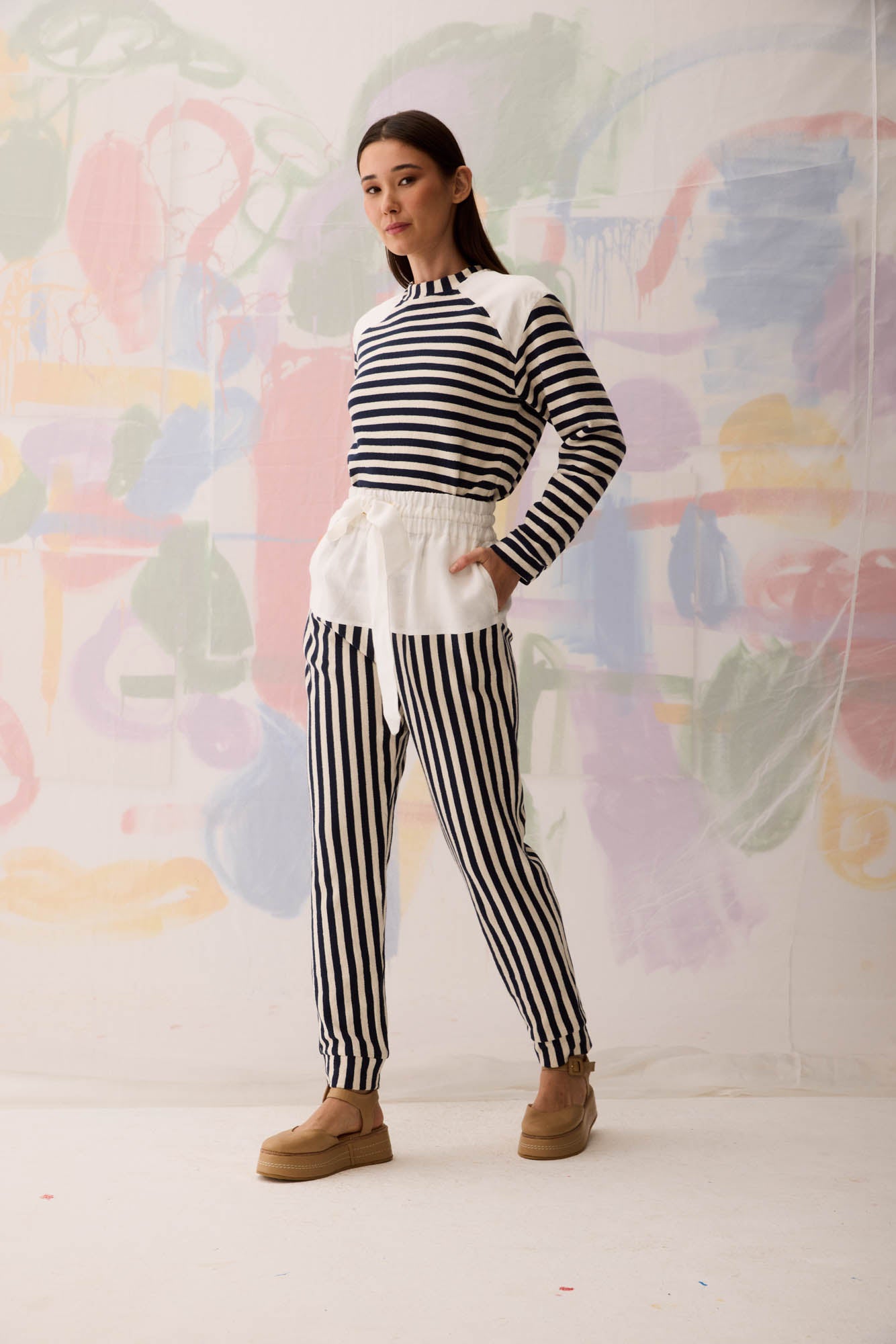 Linen Waistband Pants