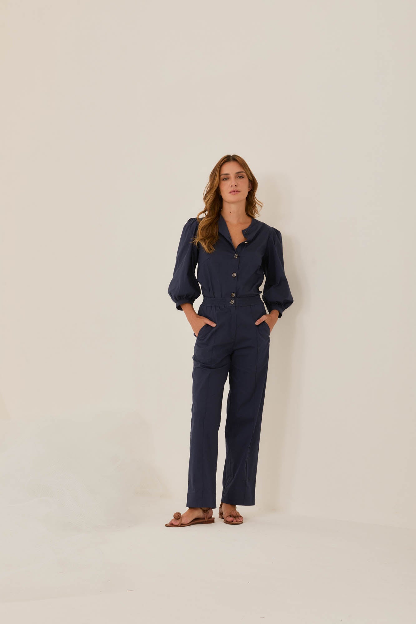 Deep Blue Button Down Shirt