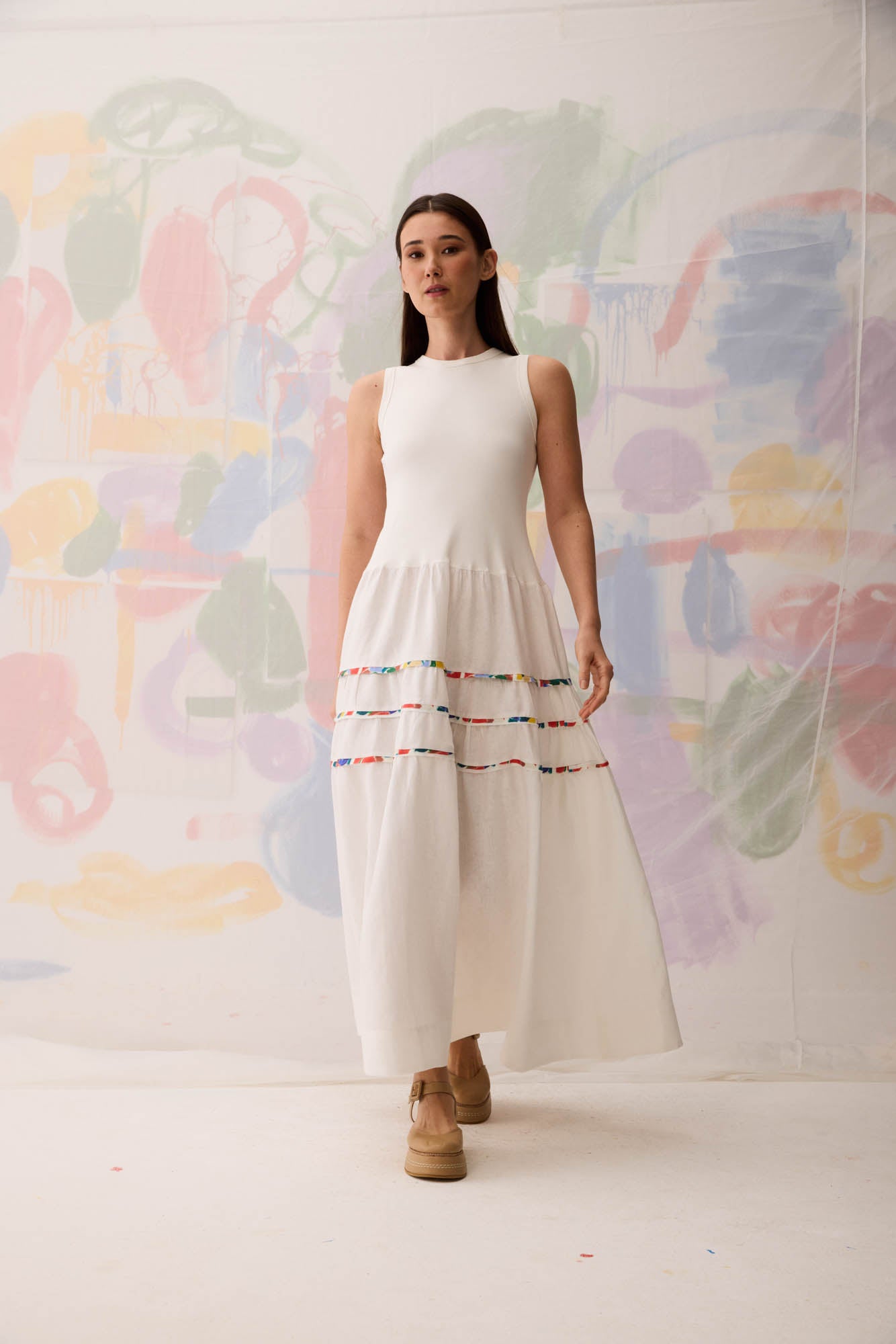 Mixed Mesh Dress