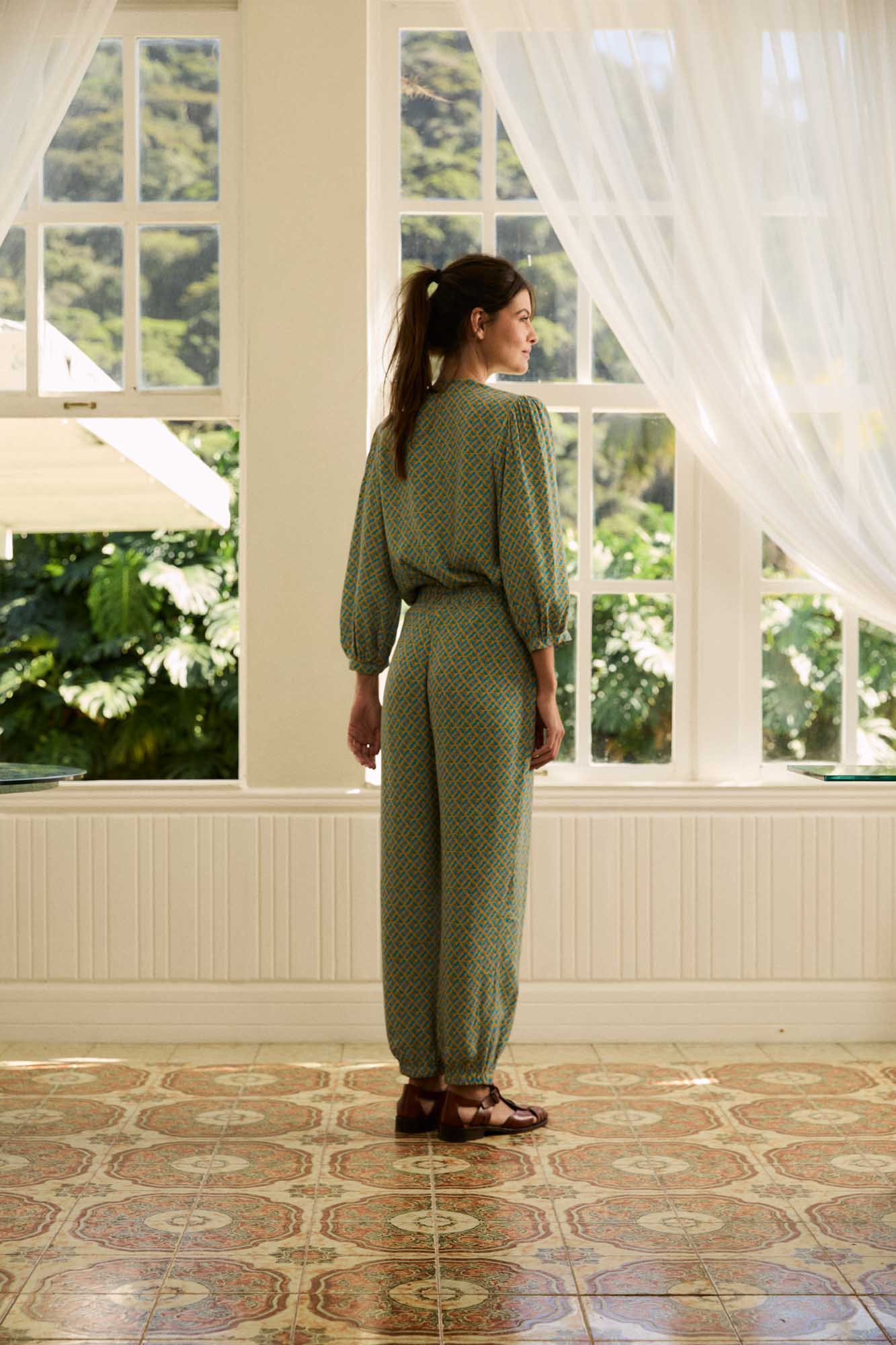 Bali Pants Est. Blue Trellis