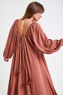 Vestido decote quadrado khepri terra
