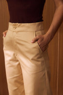 Calça Reta Bege