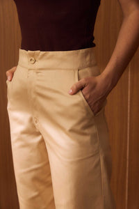 Calça Reta Bege
