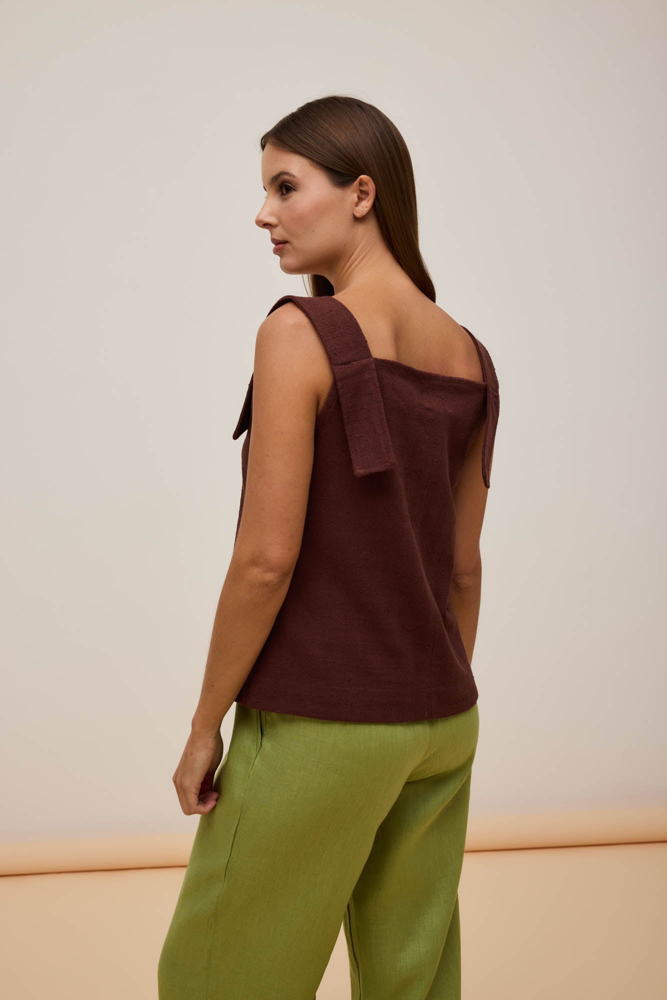 Blusa Alça Marrom Terra