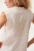 Blusa Decote V Bord. Costas Saturno