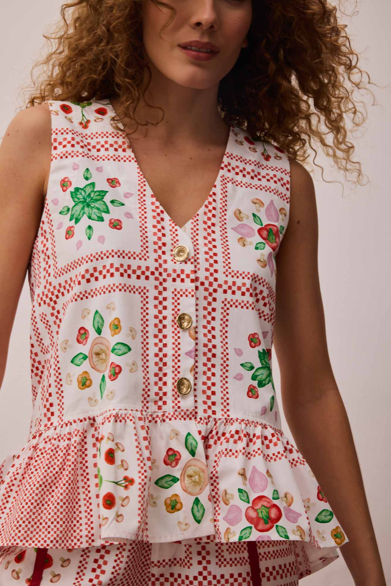Blusa Botão Frente Sapori