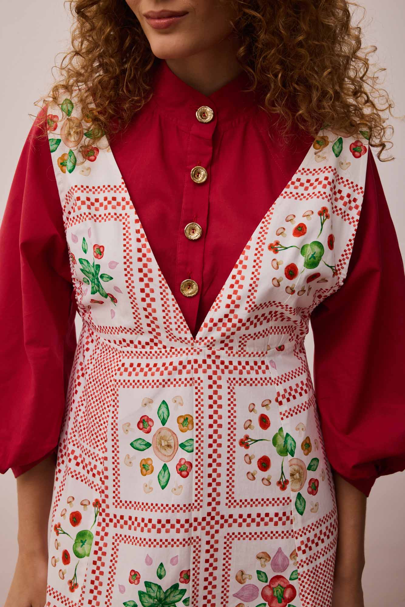 Vestido Jardineira Curto Sapori
