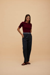 Calça Alfaiataria Algodão Jeans